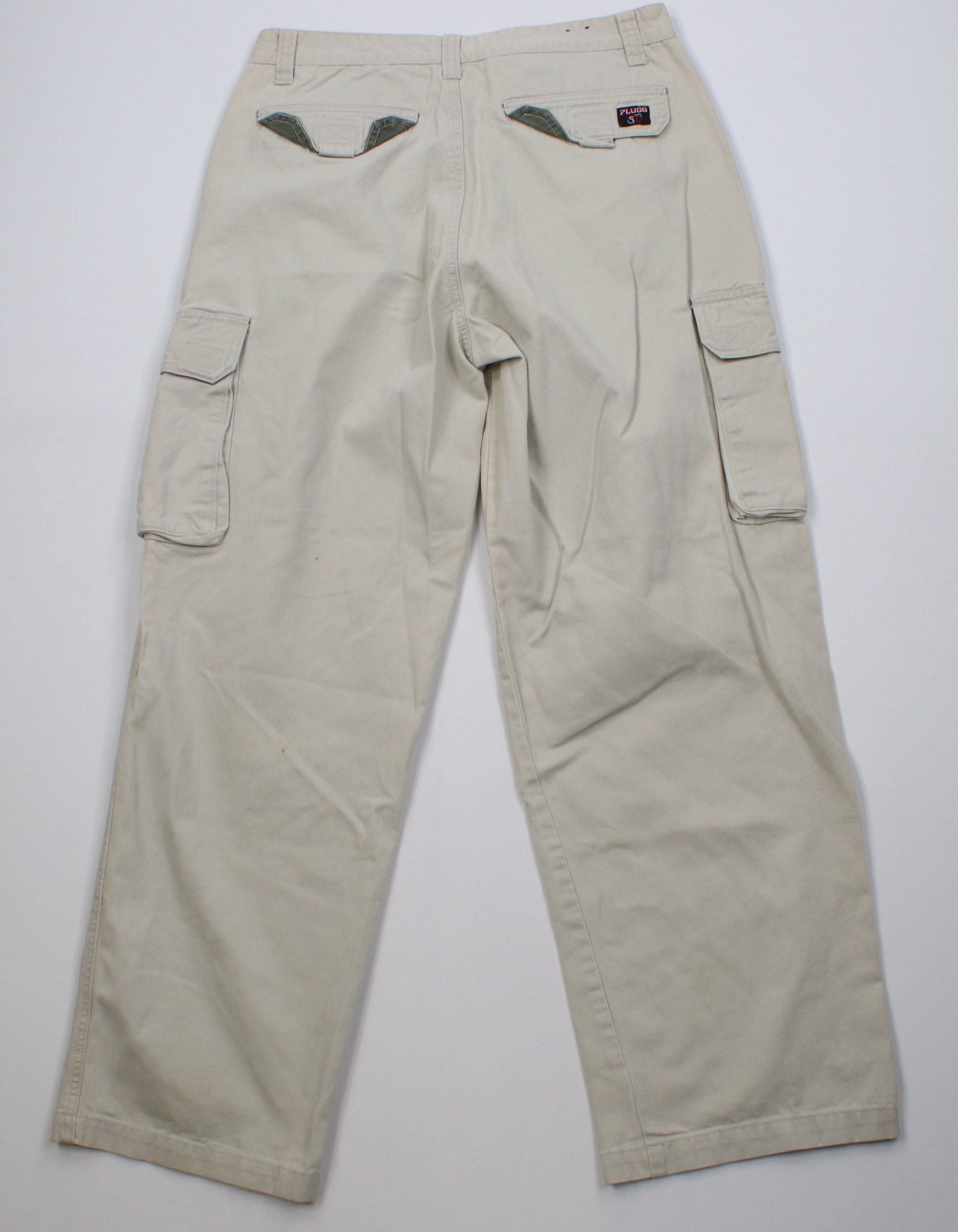Vintage Vintage 90s Y2K Streetwear Wide Leg Cargo Pants Stone Cotton Size US 32 / EU 48 - 11 Thumbnail