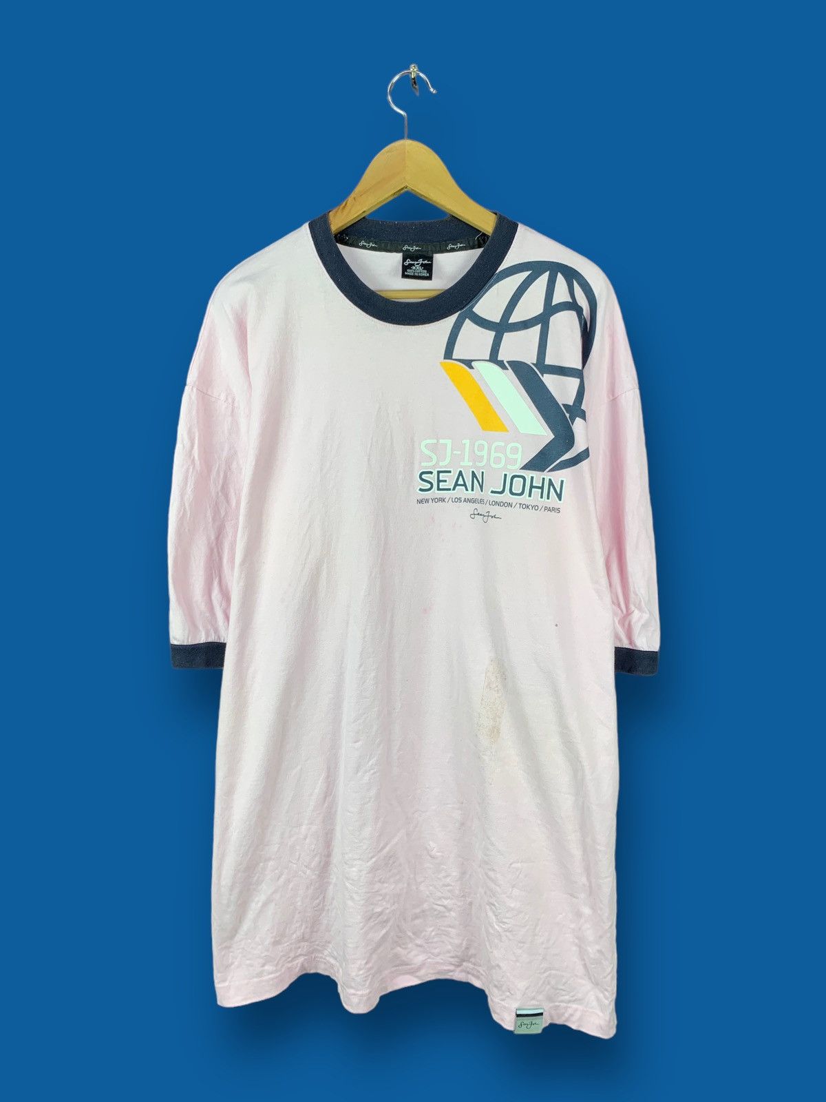Sean John Steals! Sean John Oversize Ringer Tee Hip Hop Rap Streetwear Size US XXL / EU 58 / 5 - 1 Thumbnail