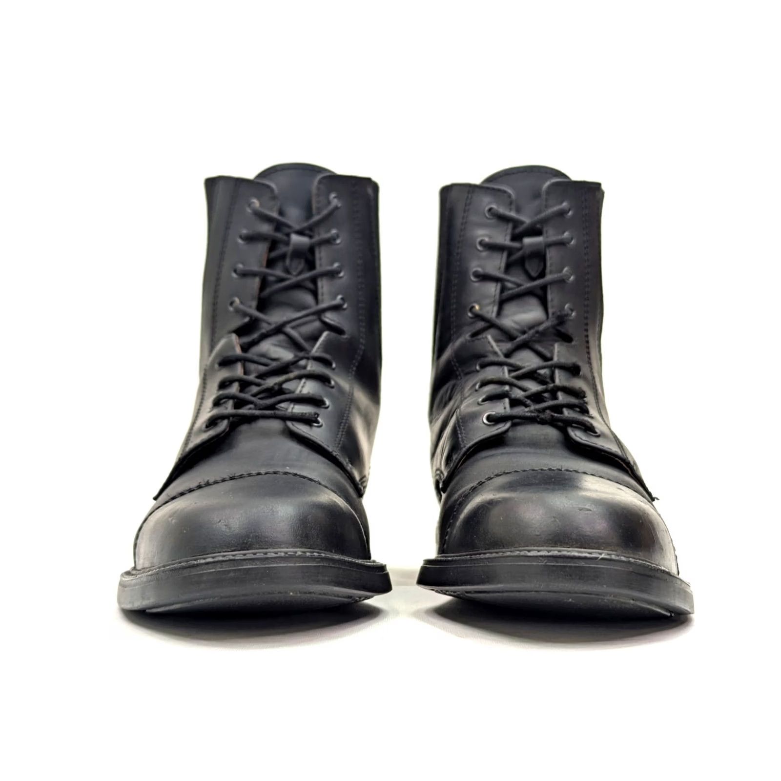 Vintage Tuffa Dartmoor Easy Boots Women 41 Black Nubuck Leather Lace Up Leather Outsole Cap Toe Ankle Riding Boot Mens Womens Size US 10 / IT 40 - 2 Thumbnail