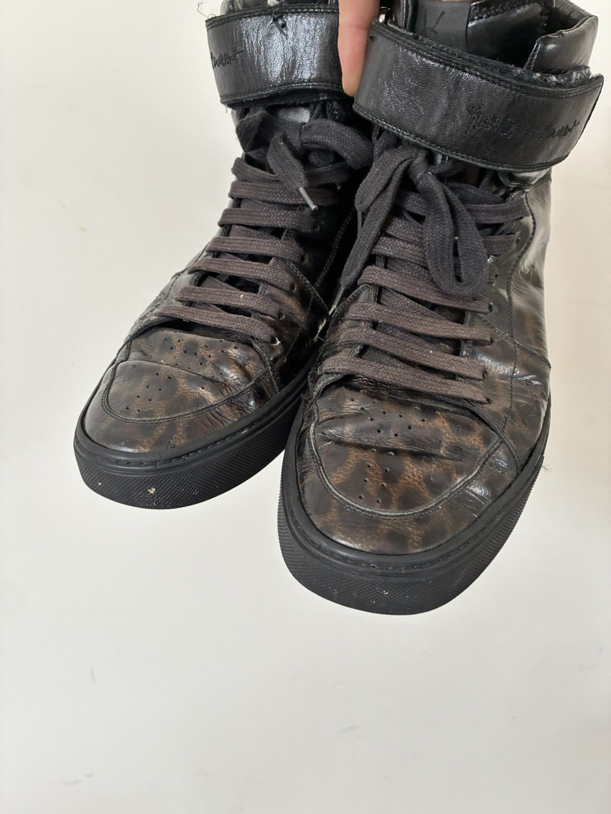 Yves Saint Laurent Yves Saint Laurent 2012 Leopard High Top Sneakers Size US 10.5 / EU 43-44 - 6 Thumbnail