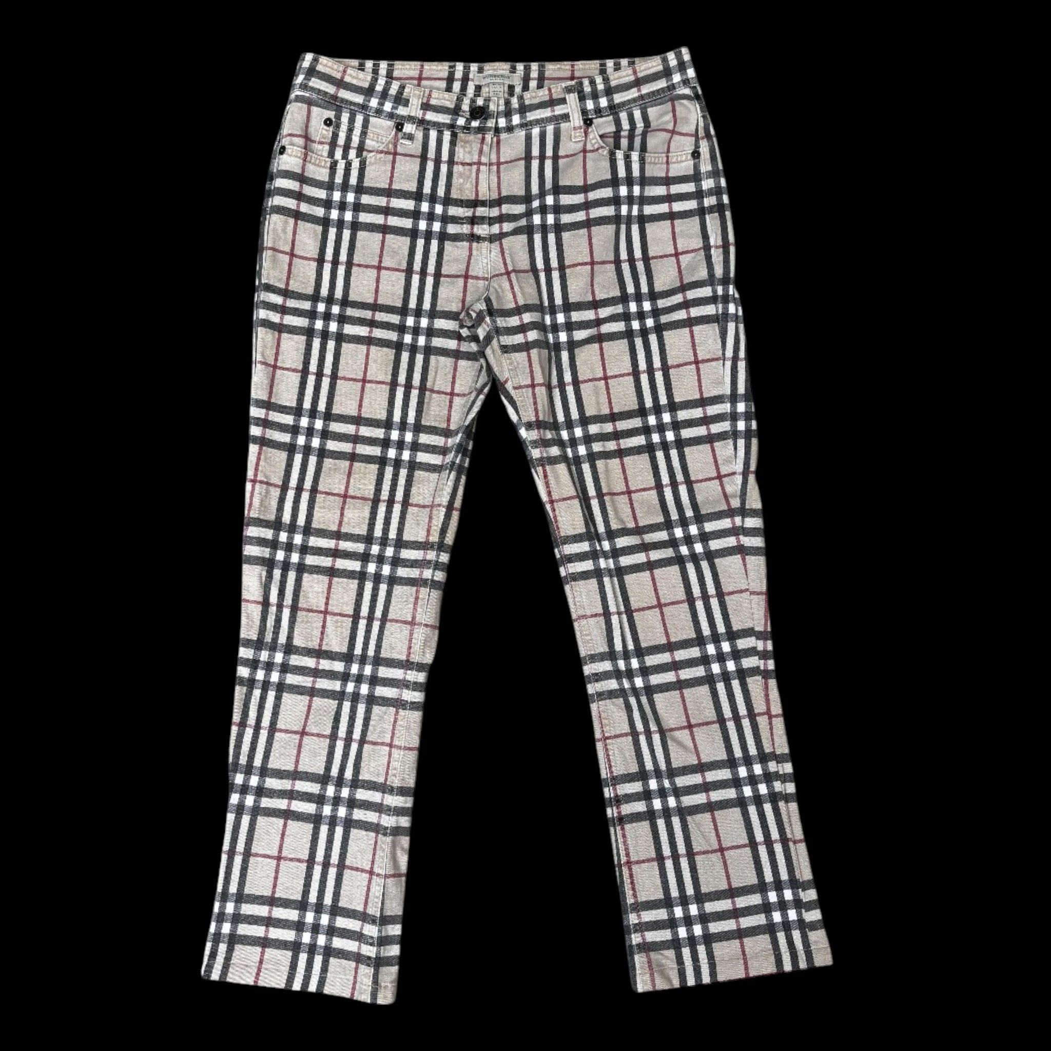 Burberry × Designer × Vintage Vintage Burberry London Nova Check Trouser Pants Size 28" / US 6 / IT 42 - 1 Thumbnail