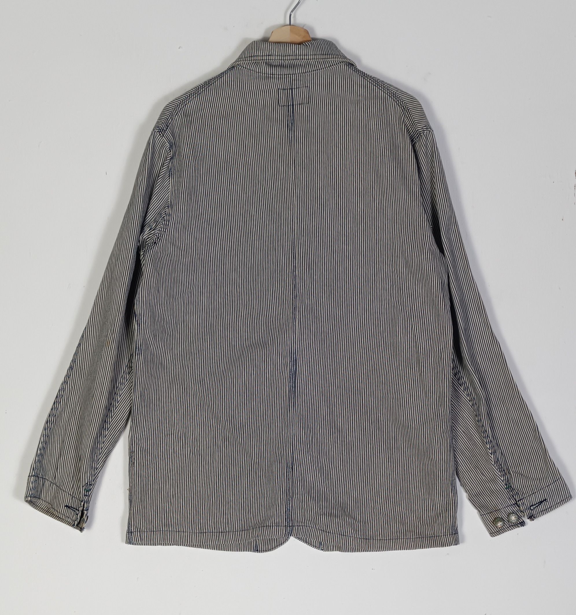 Oshkosh 💥Rare💥Oshkosh Classic Vintage Hickory Workers Chore Jacket Size US L / EU 52-54 / 3 - 2 Thumbnail
