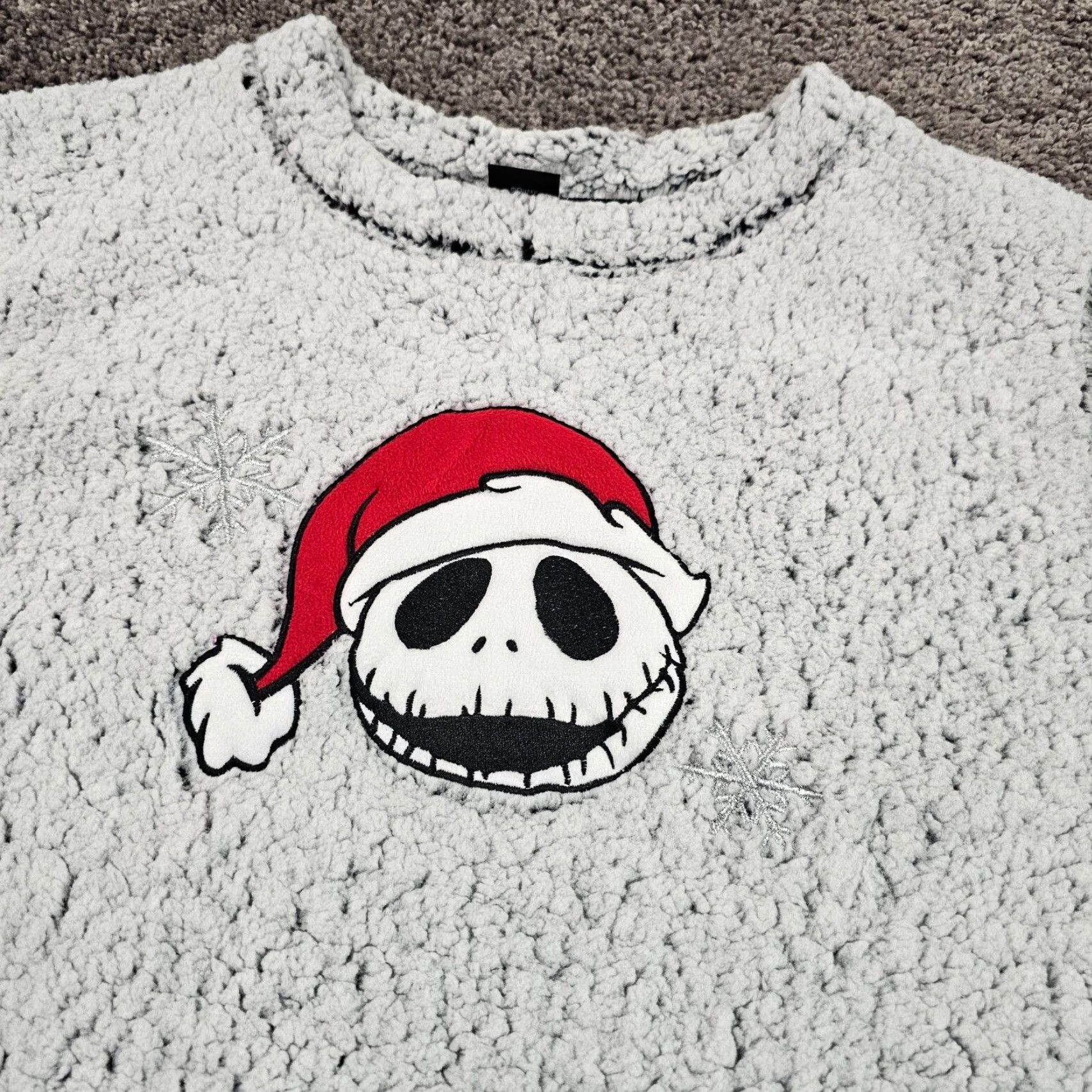 Disney DISNEY Sweatshirt Female 2X Gray Nightmare Before Christmas Jack Skellington NWT Adult Womens Christmas Fleece Graphic Print Long Sleeve Size XXL / US 16-18 / IT 52-54 - 2 Thumbnail