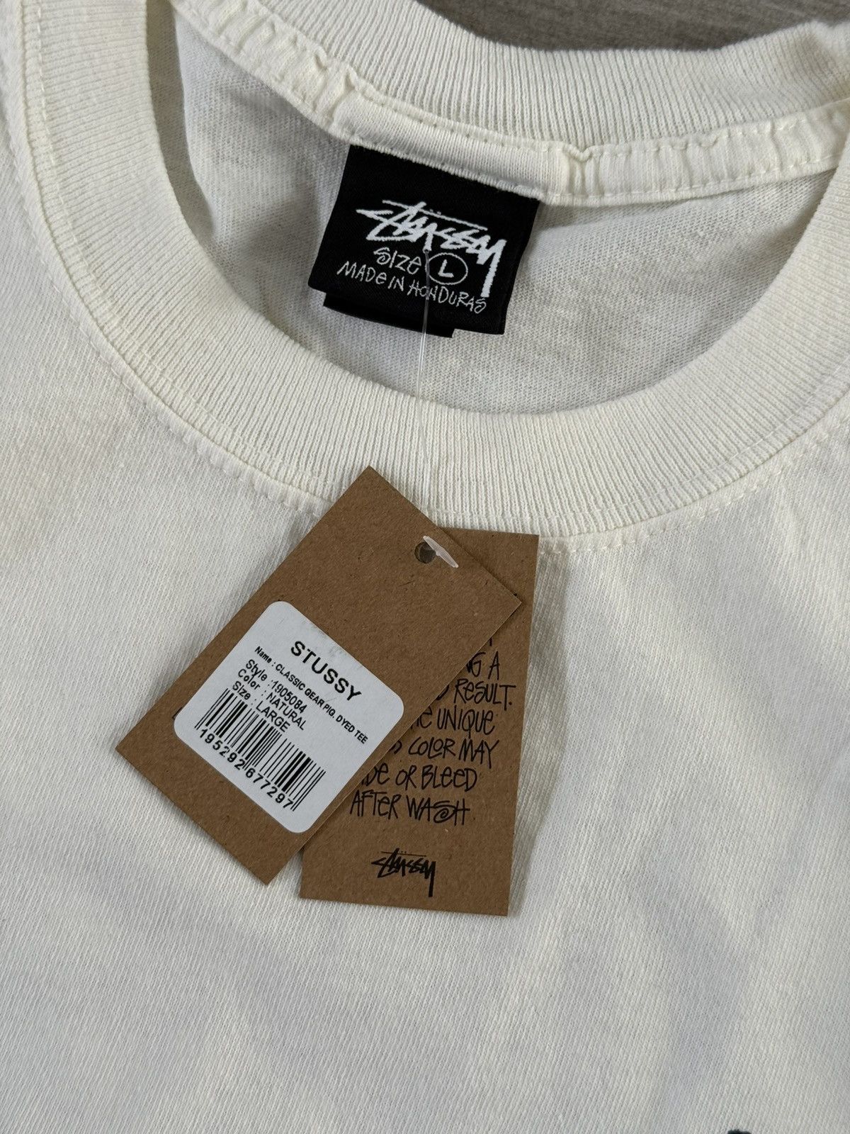 Stussy Stussy Classic Gear 1905084 Pigment Dyed Natural Tee Large Size US L / EU 52-54 / 3 - 3 Thumbnail
