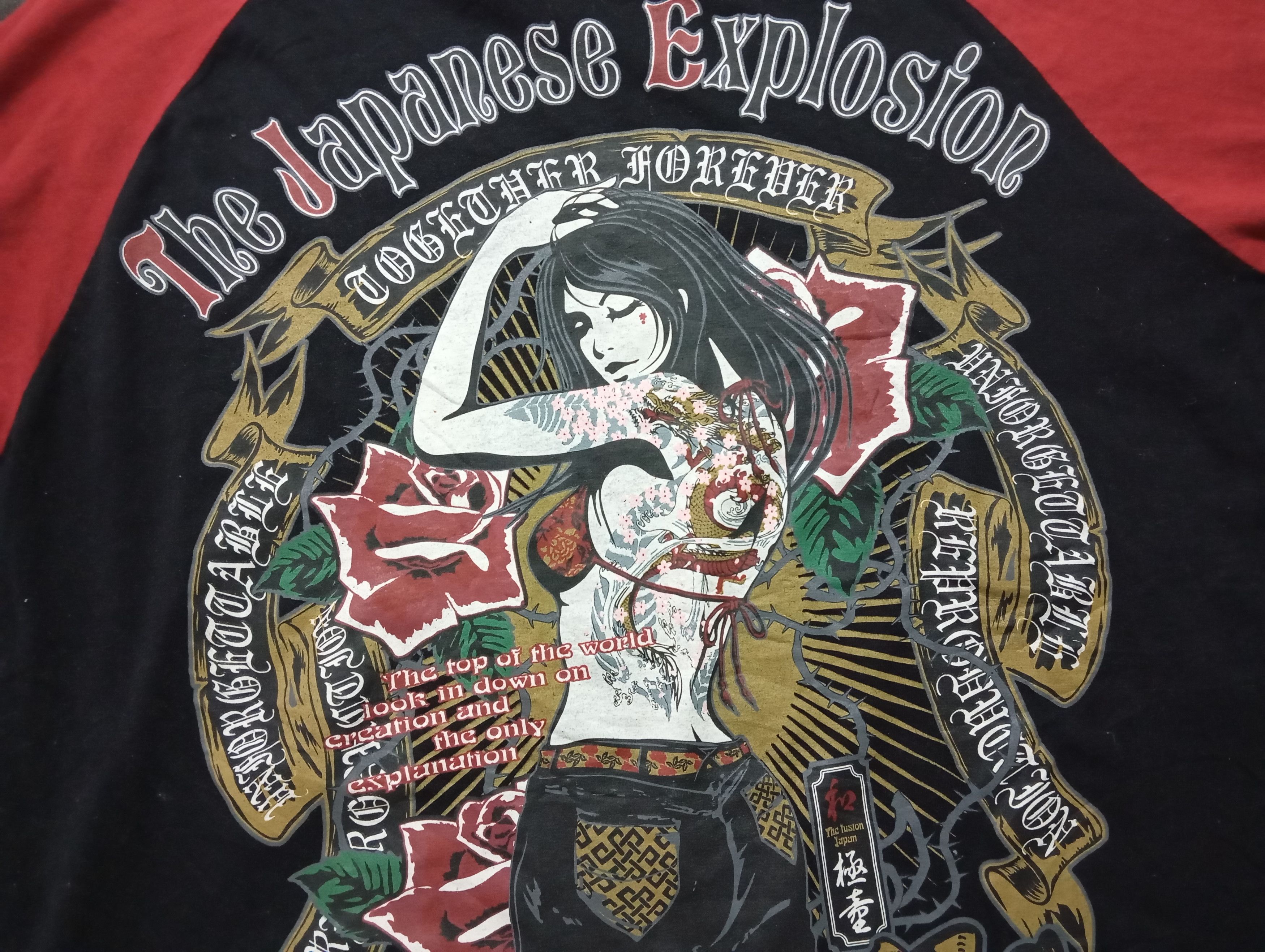 Japanese Brand Geisha Japan Art Tshirt 🎎 Raglan Long Sleeve Tshirt Size US XL / EU 56 / 4 - 1 Thumbnail