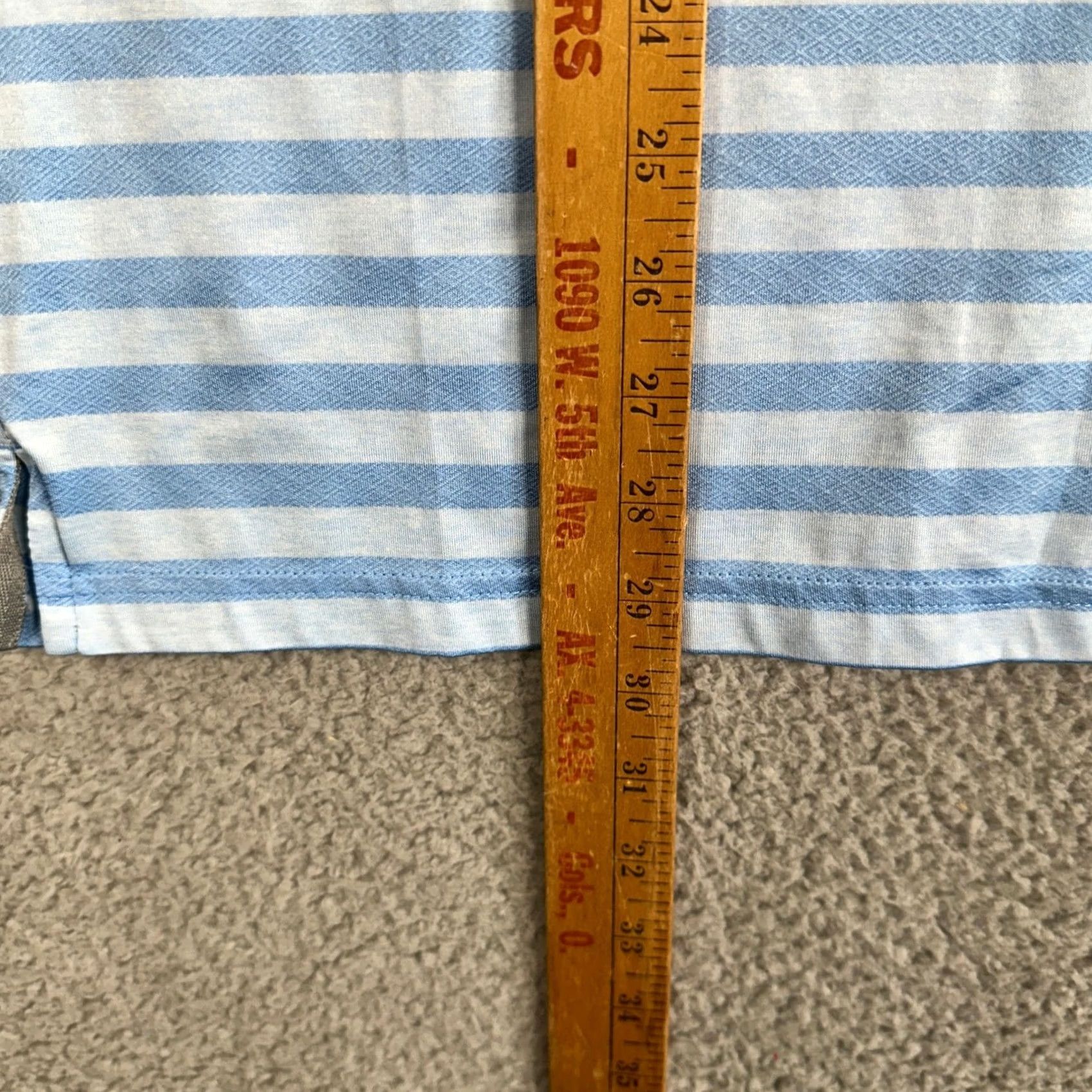 Izod VINTAGE Izod Golf Polo Shirt Mens Large Blue White Striped Short Sleeve Stretch Size US L / EU 52-54 / 3 - 7 Thumbnail