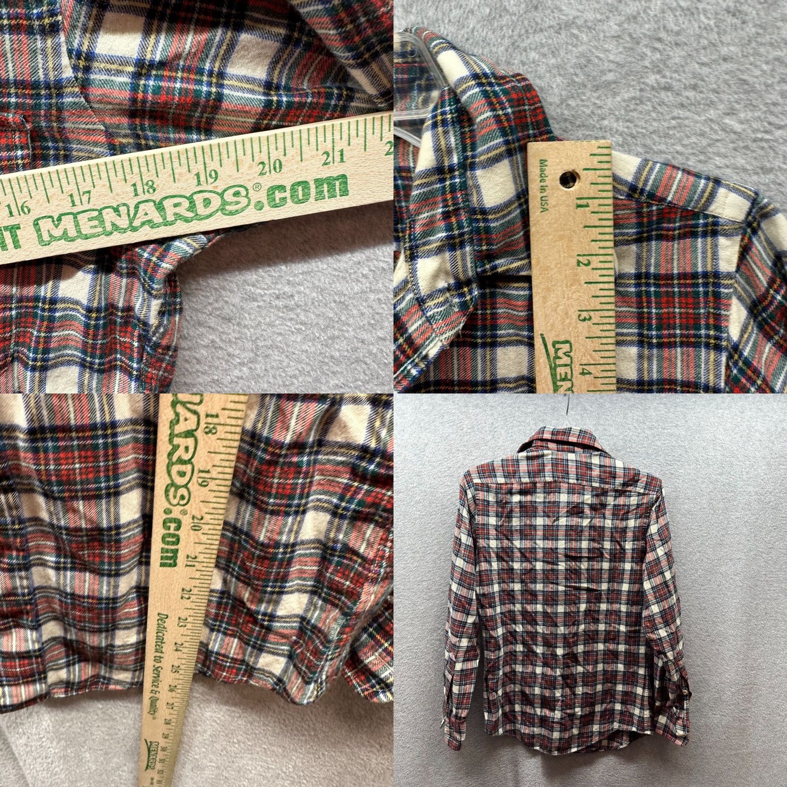 Gant VINTAGE GANT Shirt Mens Adult Small Red Wool Flannel Cotton Button Up Plaid 80s USA Size US S / EU 44-46 / 1 - 8 Thumbnail