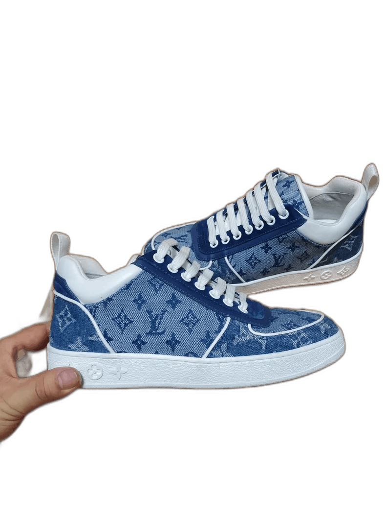 Louis Vuitton Louis Vuitton LV Denim Blue Sneakers for Women Size 35-250 Size US 5 / IT 35 - 1 Thumbnail