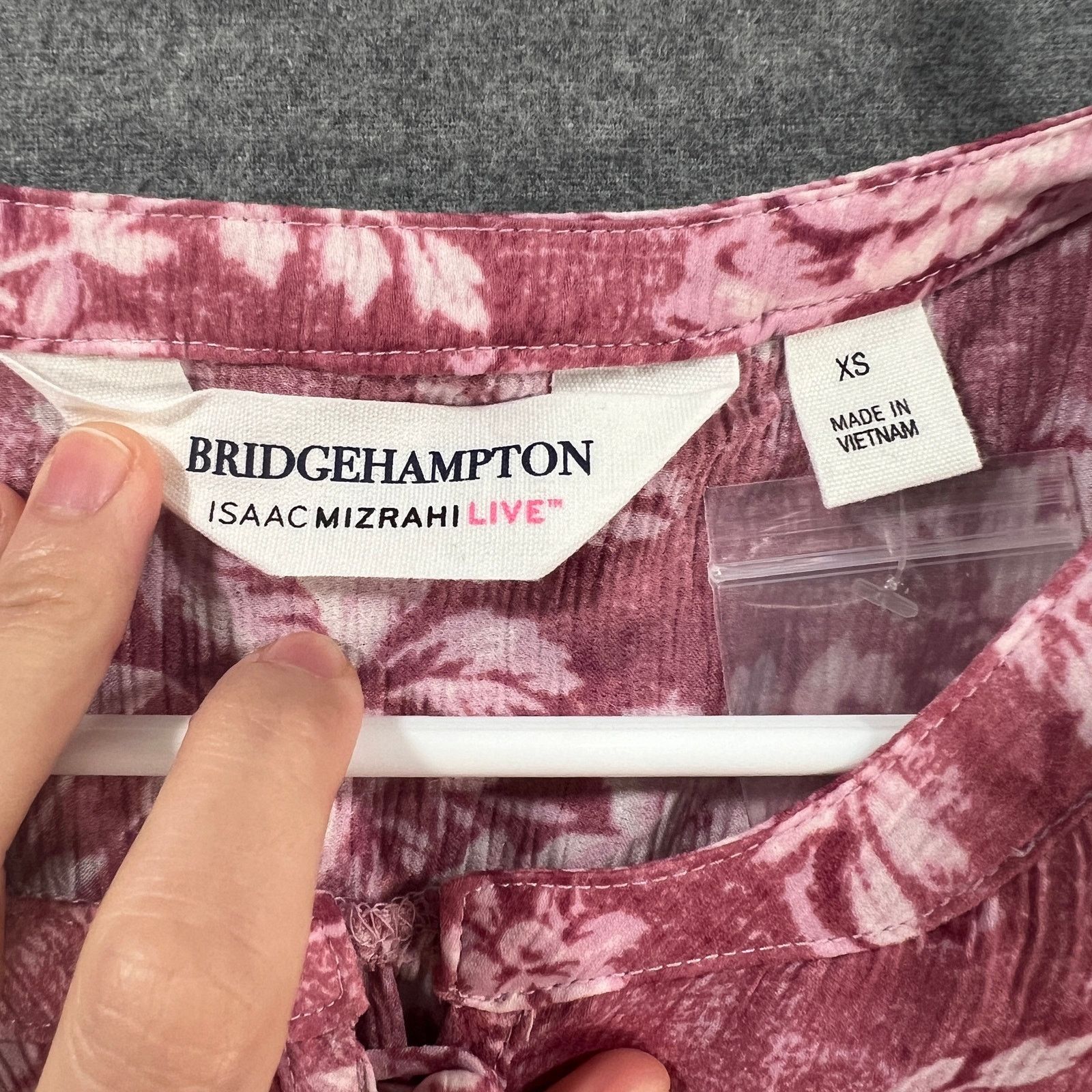 Isaac Mizrahi Isaac Mizrahi LIVE! Printed Peasant Blouse with Y Size XS / US 0-2 / IT 36-38 - 3 Thumbnail