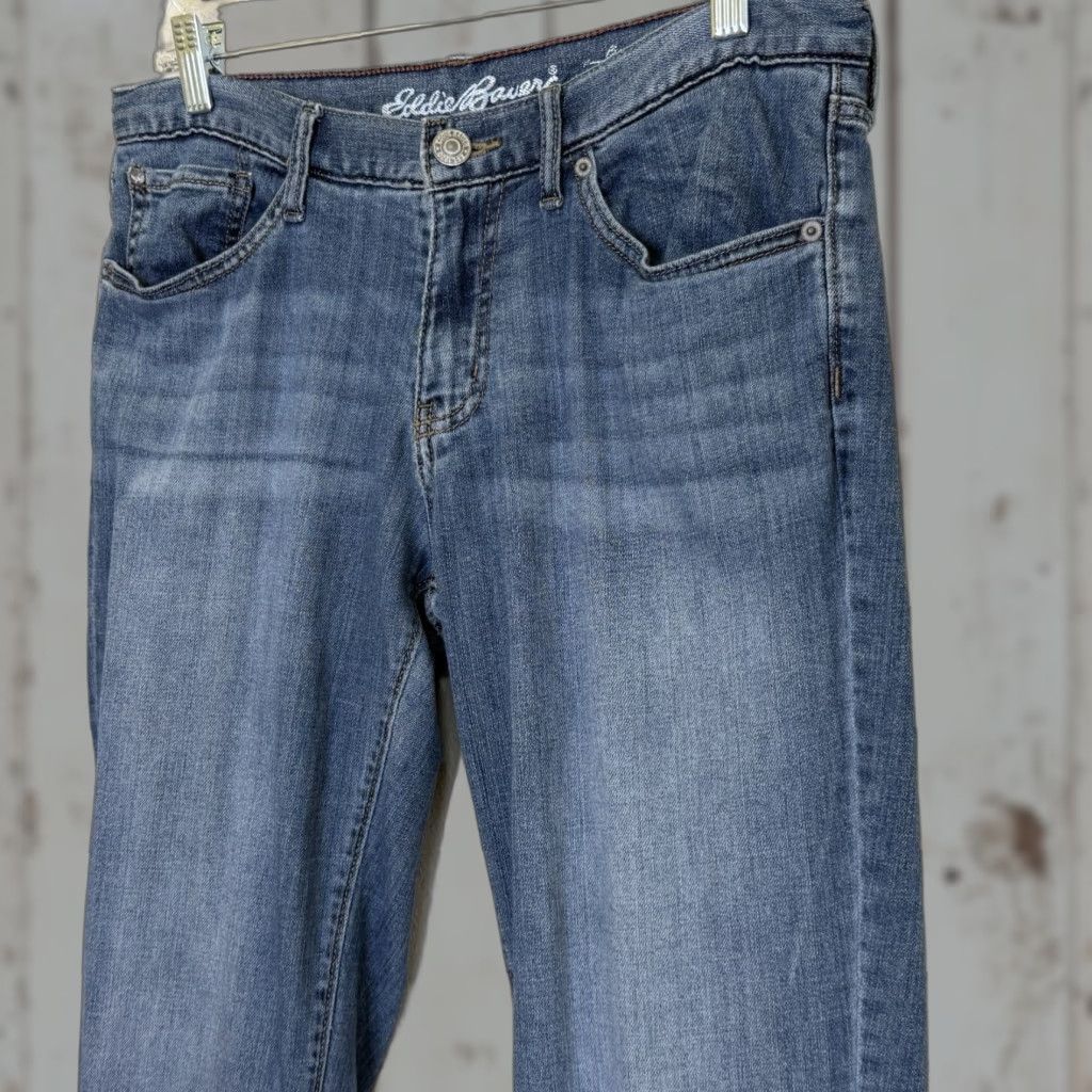 Eddie Bauer Eddie Bauer Fleece Lined Jeans Womens Size 8 Medium Wash Relaxed Boyfriend Fit 5-Pocket Design Size 24" / US 00 / IT 34 - 1 Thumbnail