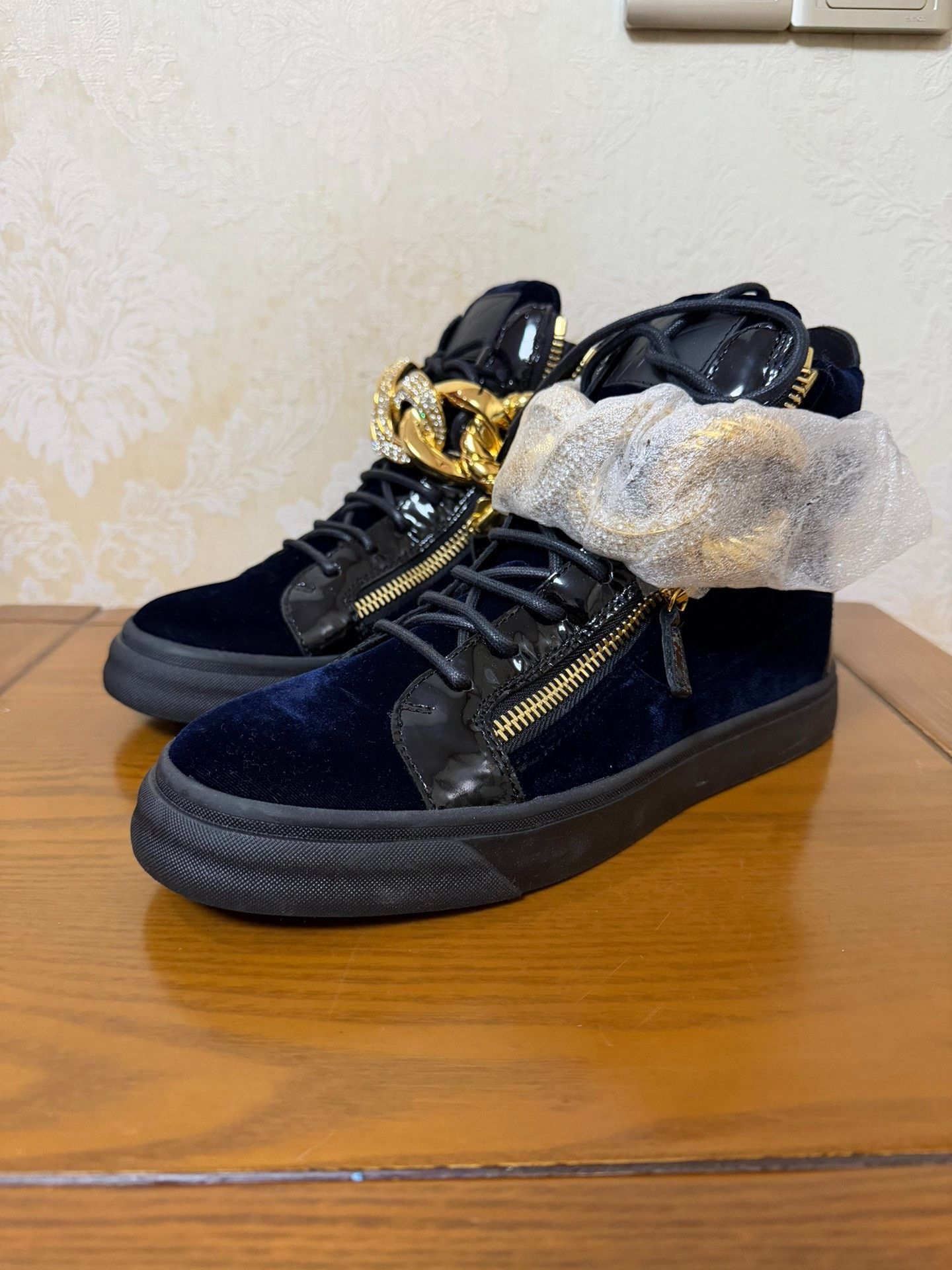 Giuseppe Zanotti Giuseppe Zanotti Casual Blue Hitop Sneakers 8 Men Size US 8 / EU 41 - 1 Thumbnail