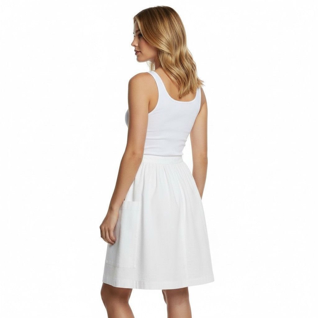 Chloe Chloé White Cotton Skirt – Size 6 US / 42 IT – Made in Italy Size 28" / US 6 / IT 42 - 5 Thumbnail