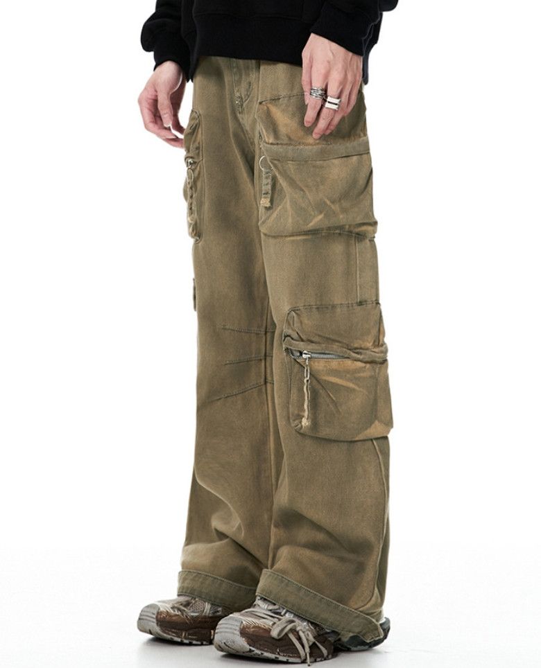 Japanese Brand × Vintage Scrap Vintage Zipper Pocket Workwear Baggy Pants Size US 32 / EU 48 - 4 Thumbnail