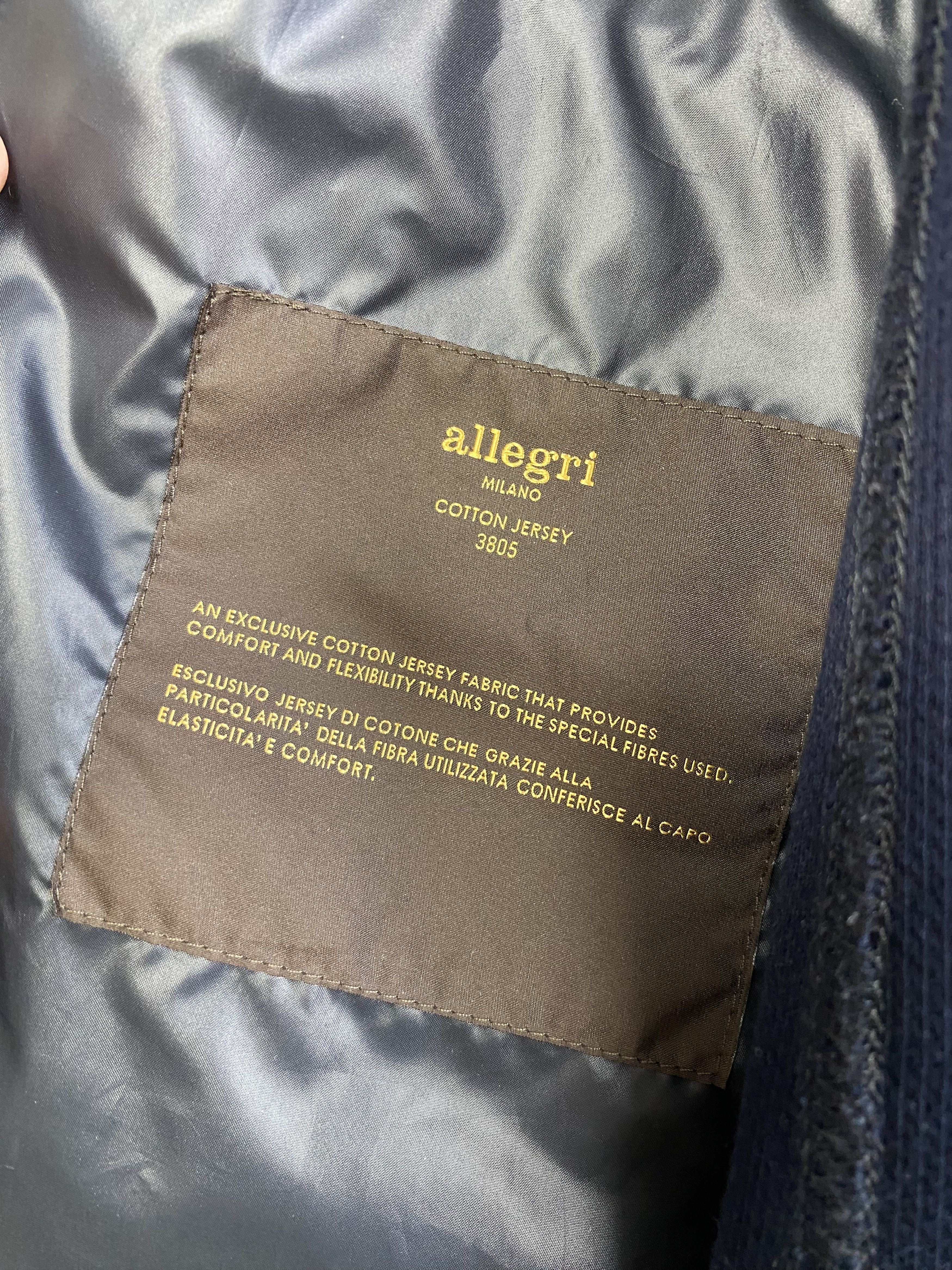 Allegri Allegri Milano Cotton Jersey Relaxed Fit Blazer Size 52 Size 52R - 13 Thumbnail