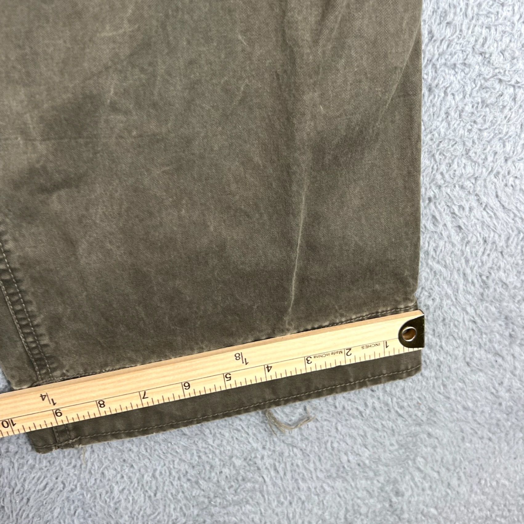 Old Navy VINTAGE Old Navy Womens Pants Wide Leg High Rise Size 33 Green Cotton Casual 90s Y2K Grunge Festival Hip Hop Size 24" / US 00 / IT 34 - 2 Thumbnail
