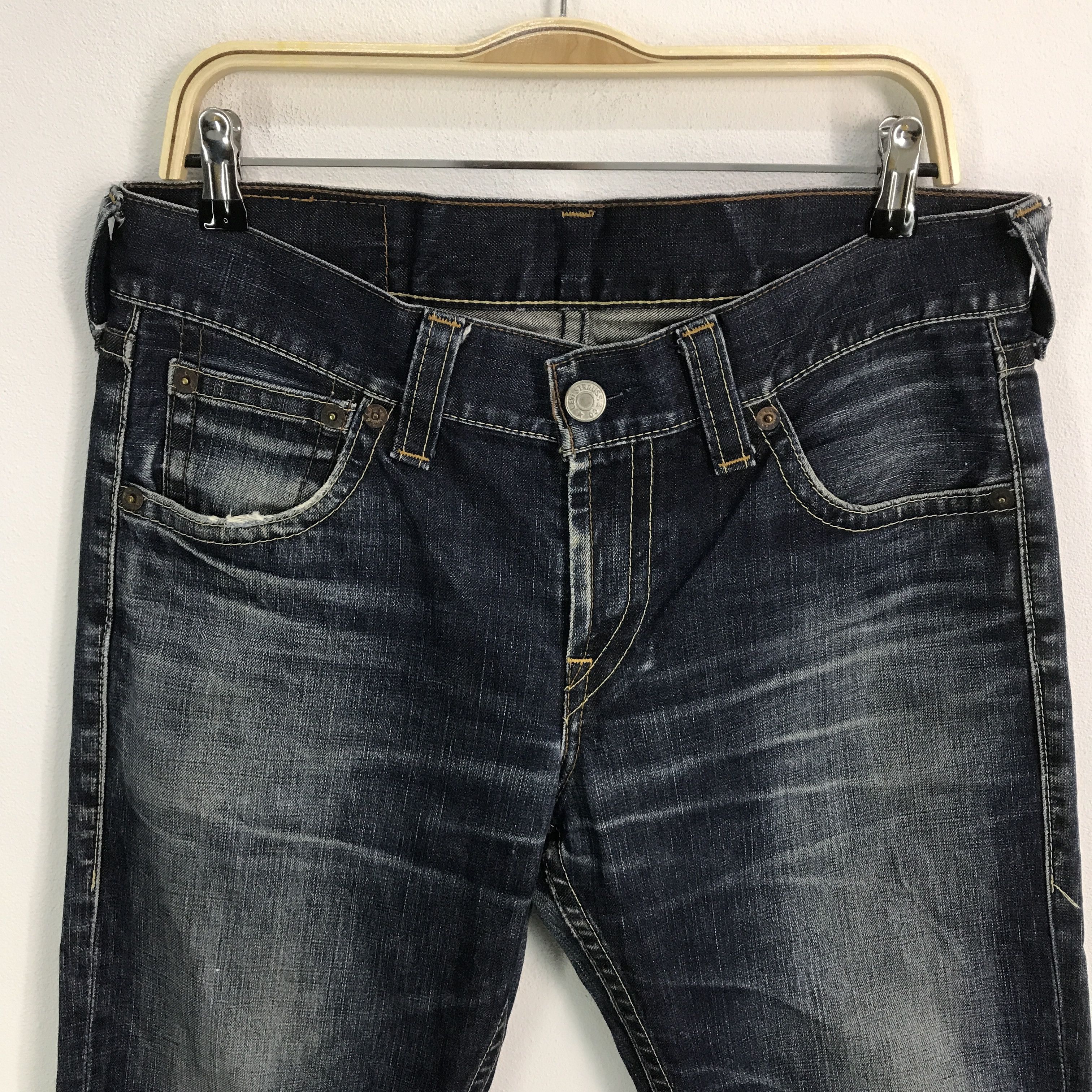 Levi's levi's blue faded denim jeans pants Size US 33 - 3 Thumbnail