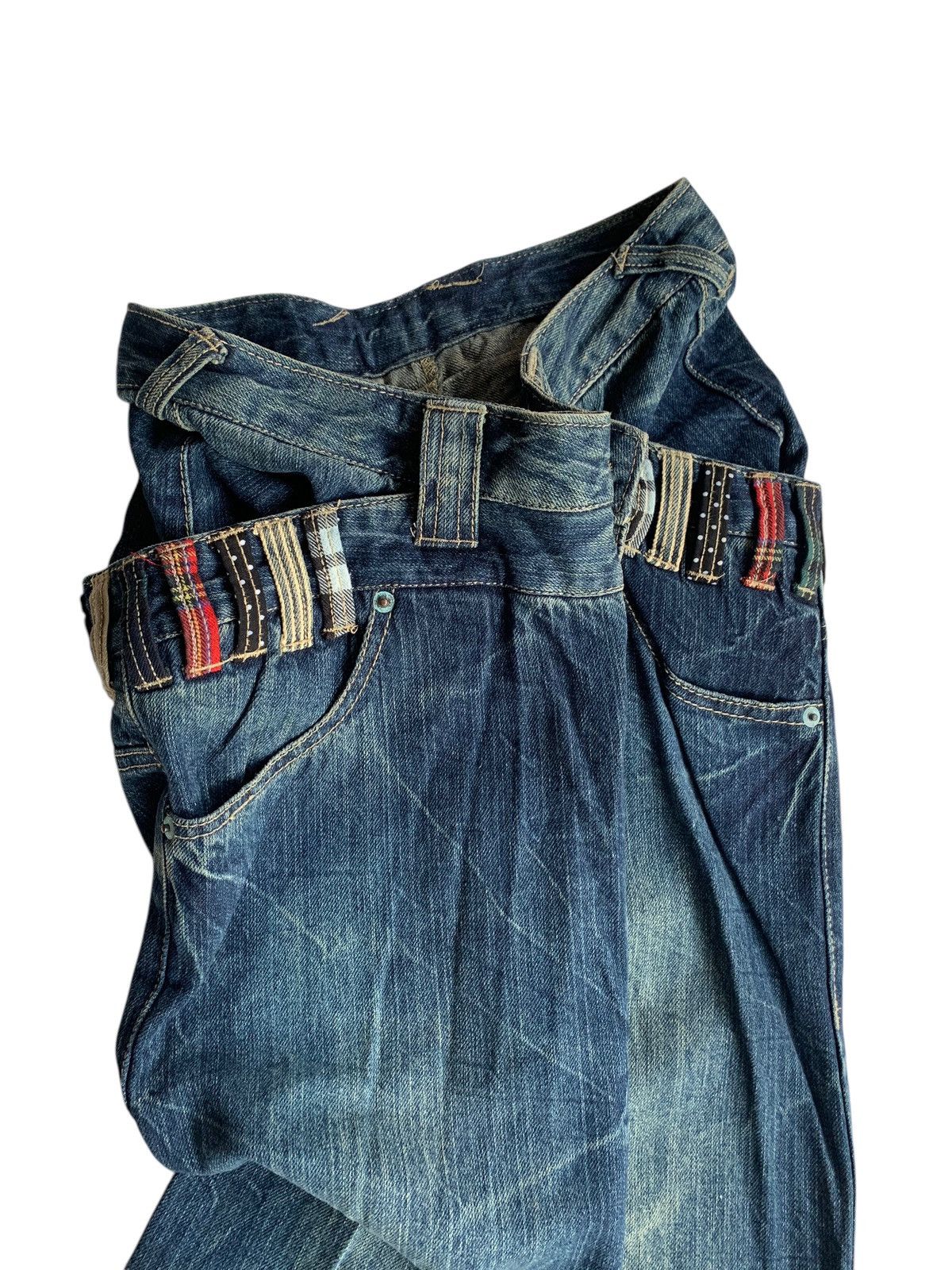 If Six Was Nine DOUBLE WAIST JAPANESE UNKNOWN PUNK STYLE RUSTY DENIM🎌☠️ Size US 30 / EU 46 - 7 Thumbnail
