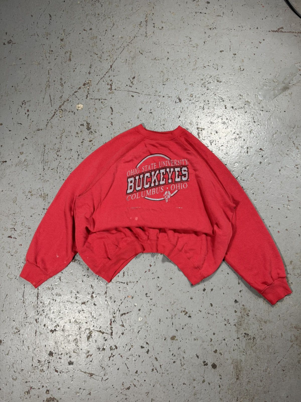 NCAA Vintage Distressed Sun Faded Ohio State Buckeyes Sweater Size US XL / EU 56 / 4 - 1 Thumbnail