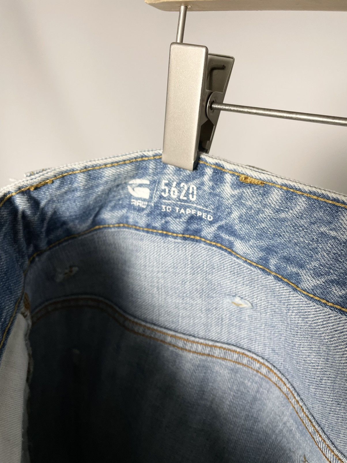 G-Star G-Star RAW 5620 3D Tapered Distressed Skinny Denim Jeans Size US 34 / EU 50 - 20 Thumbnail