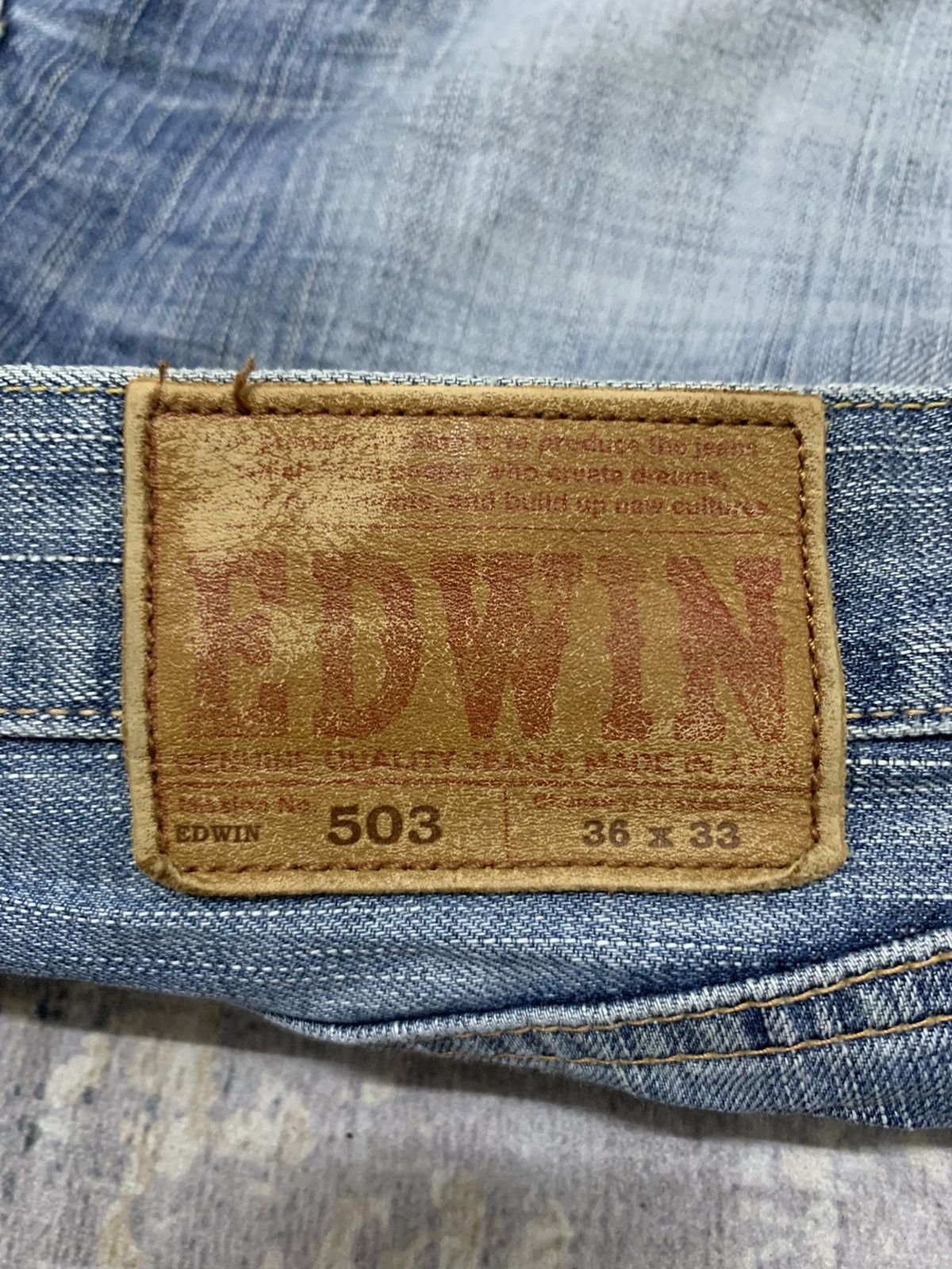 Edwin Vintage Edwin Distressed Baggy Jeans W37x29.5 Size US 37 - 13 Thumbnail