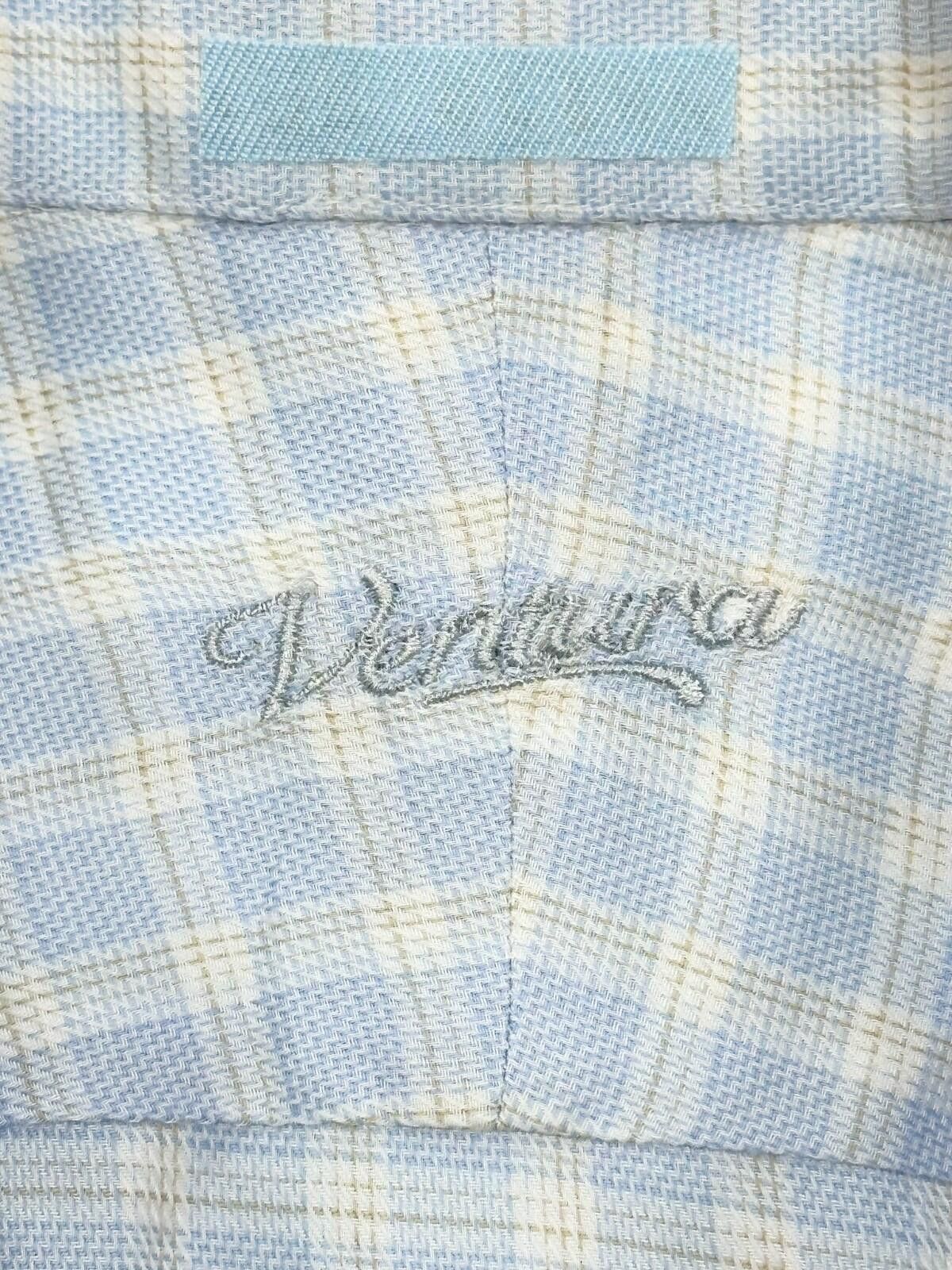 GianMarco Venturi Ventura Checked Custom Tailored Oxford Button Up Blue Men XL Size US XL / EU 56 / 4 - 7 Thumbnail