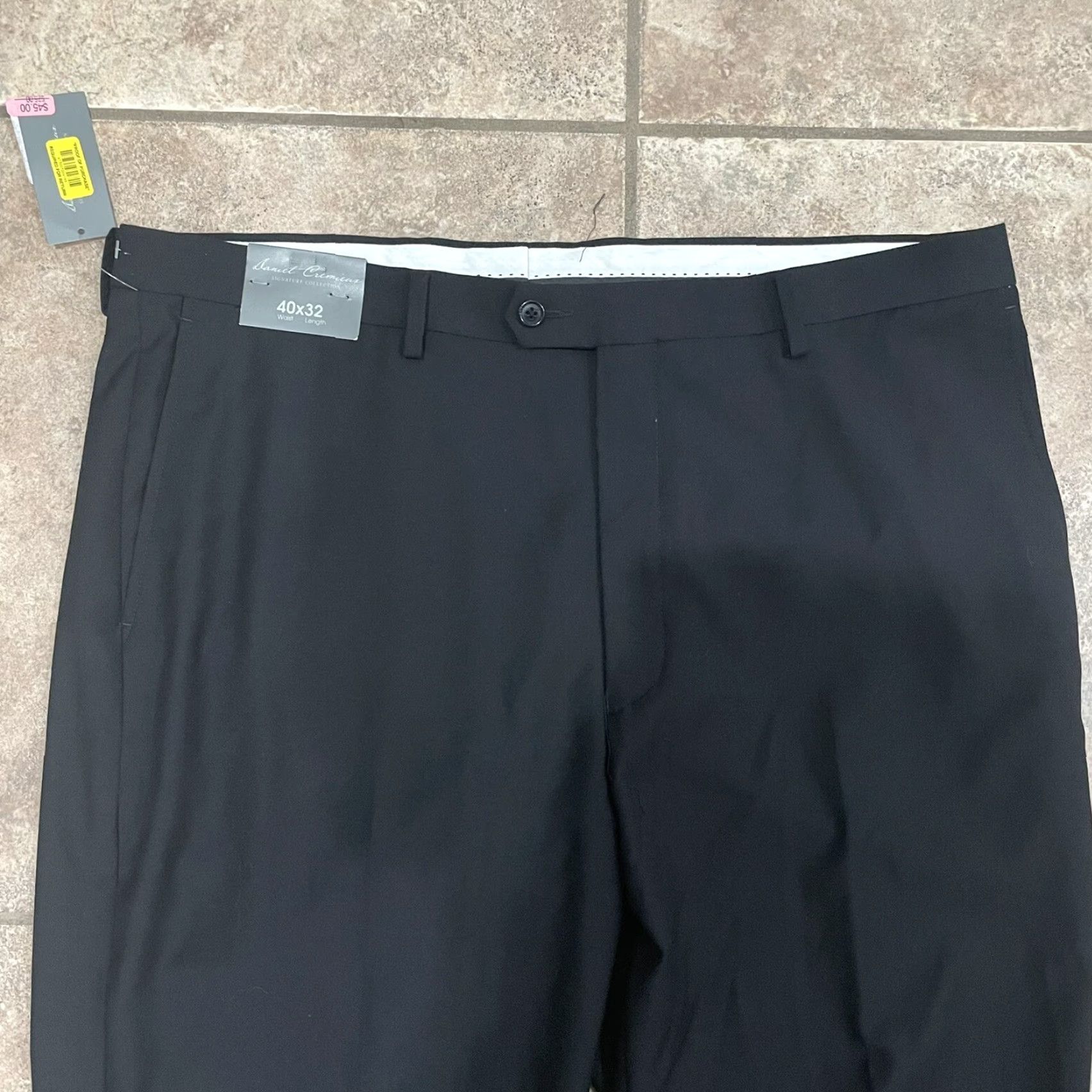 Vintage NWT Daniel Cremiuix Polyester Blend Black Work/Dress Pants Mens Size 40x32 - Dress Pants, Polyester Blend, Black, Men, 40/32, 19.5" Inseam Size US 40 / EU 56 - 2 Thumbnail