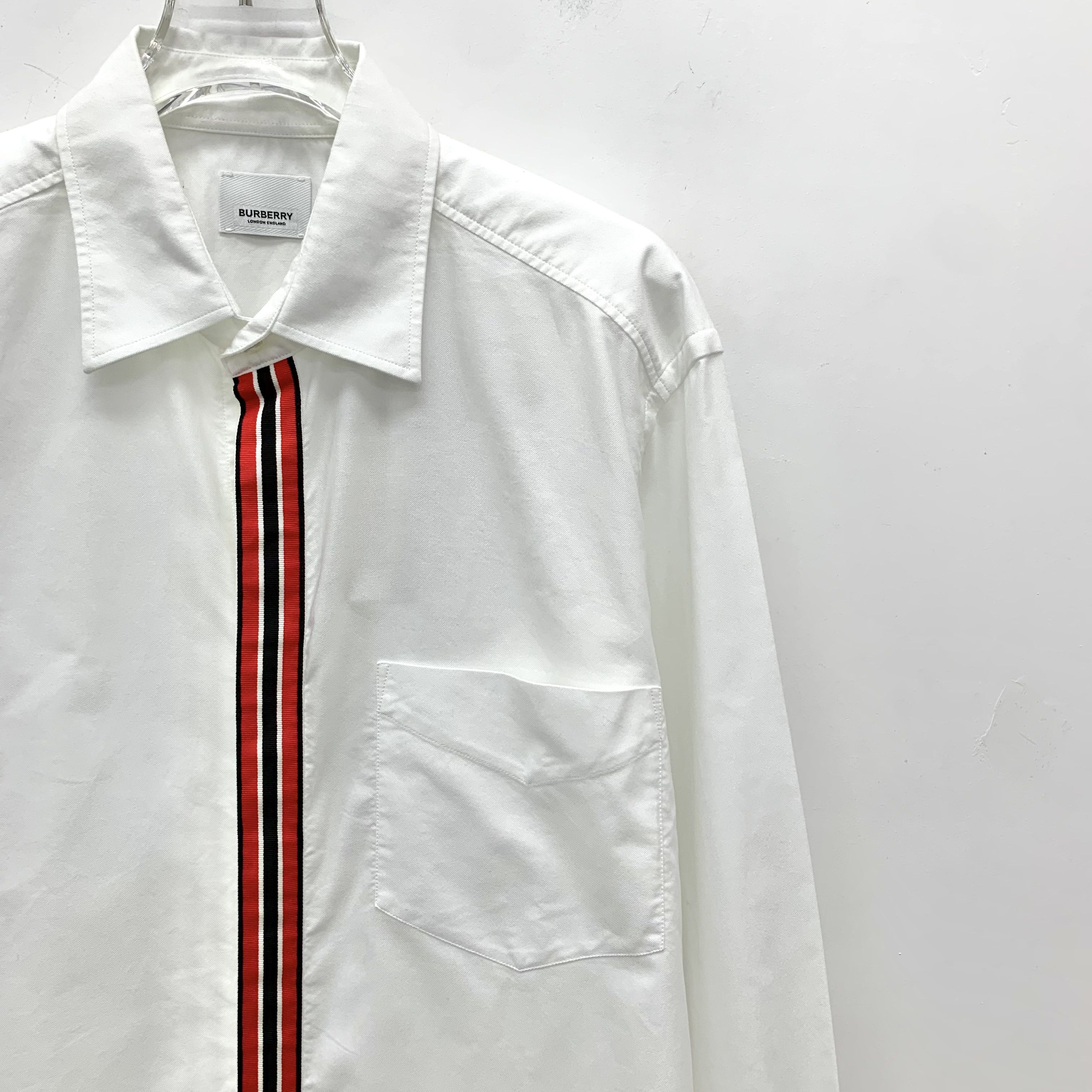 Burberry Burberry Striped Cotton Shirt White (M) Size US M / EU 48-50 / 2 - 3 Thumbnail