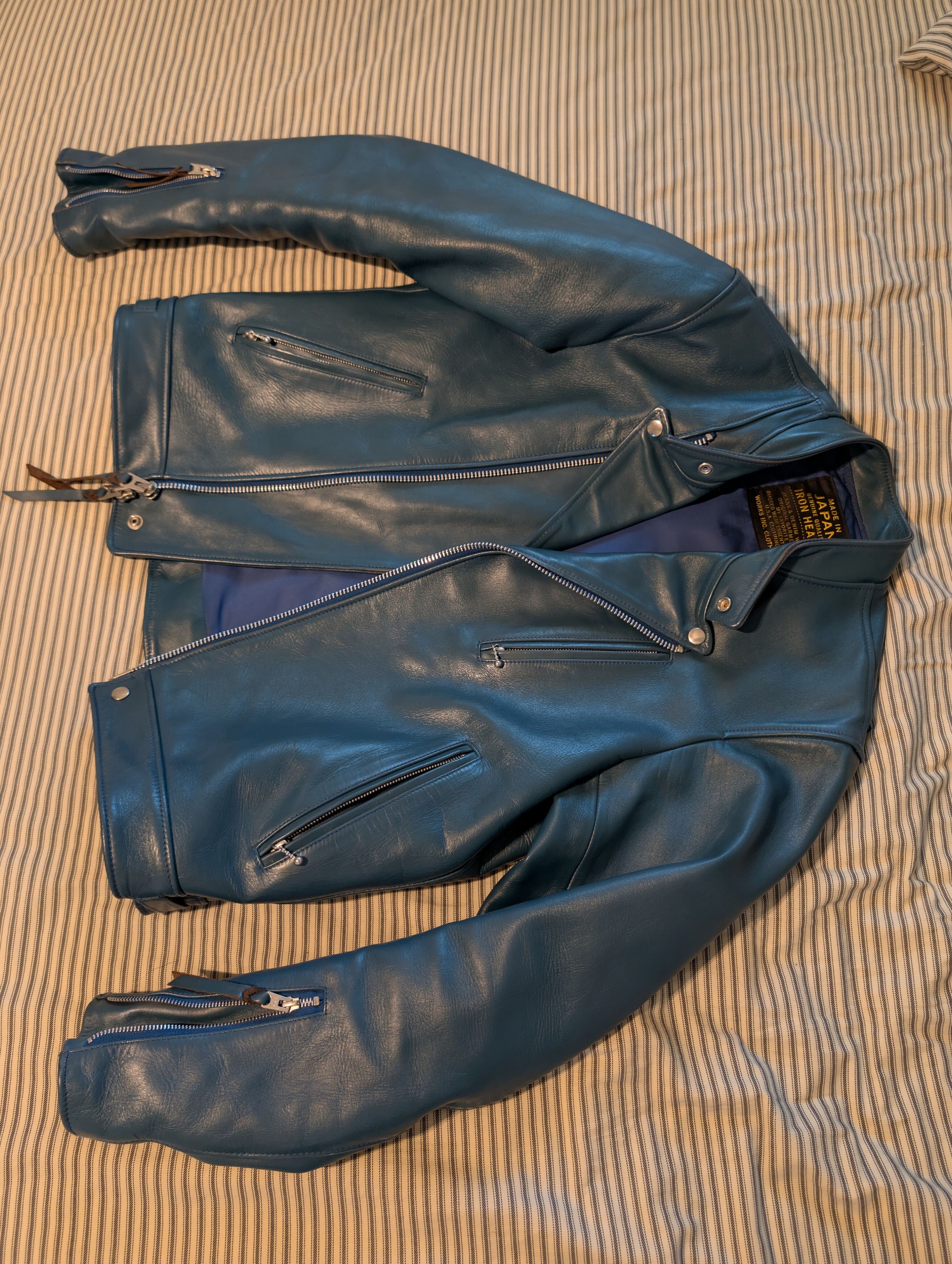 Iron Heart Iron Heart Japanese Horsehide Double Motorcycle Jacket Size US L / EU 52-54 / 3 - 1 Thumbnail