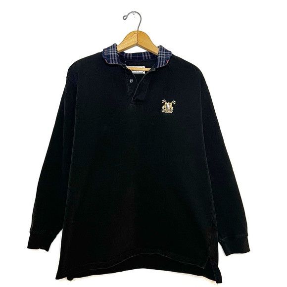 image of Burberrys | Vintage Polo in Black, Men's (Size XL)