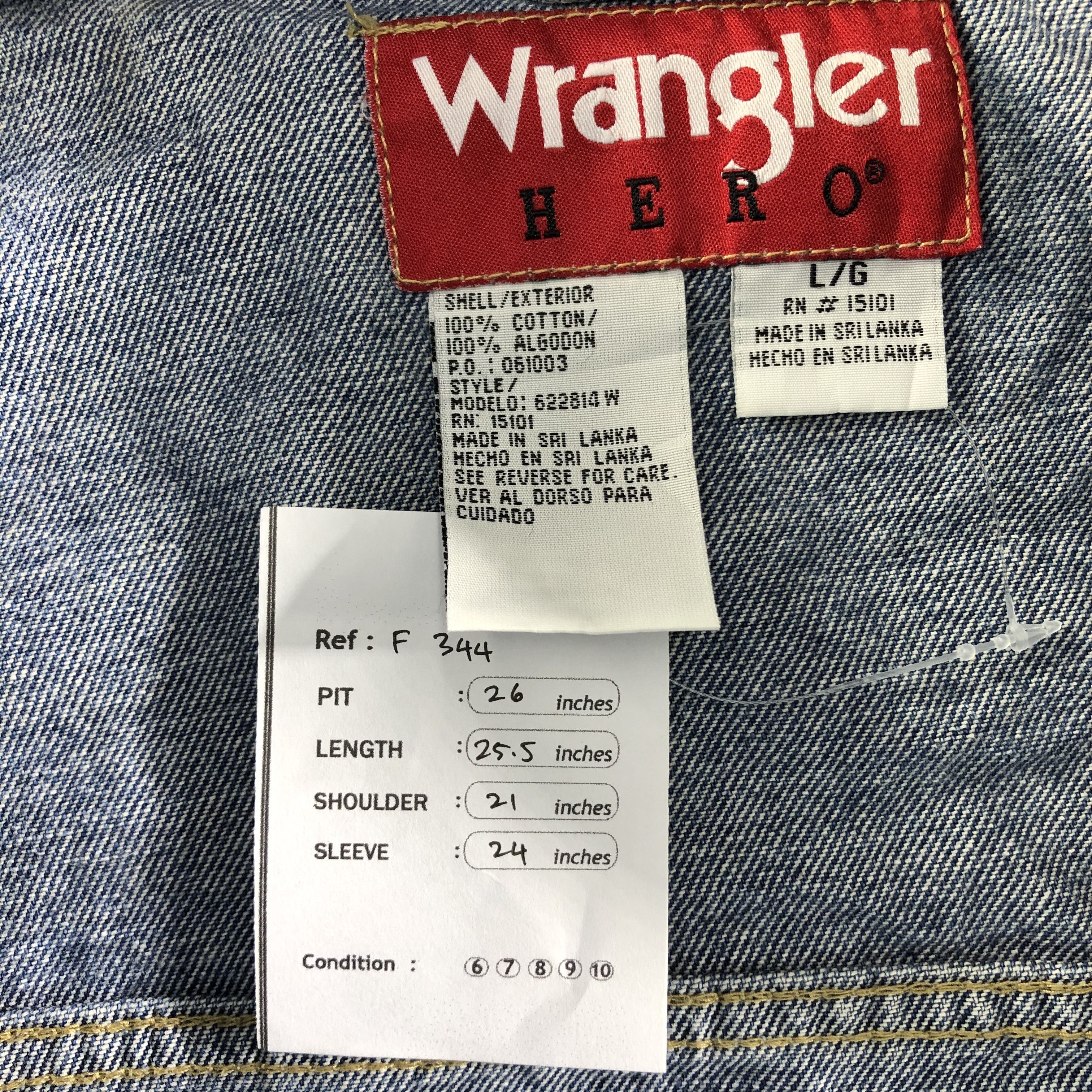 Vintage Vintage Wrangler Denim Jacket Size US L / EU 52-54 / 3 - 6 Thumbnail