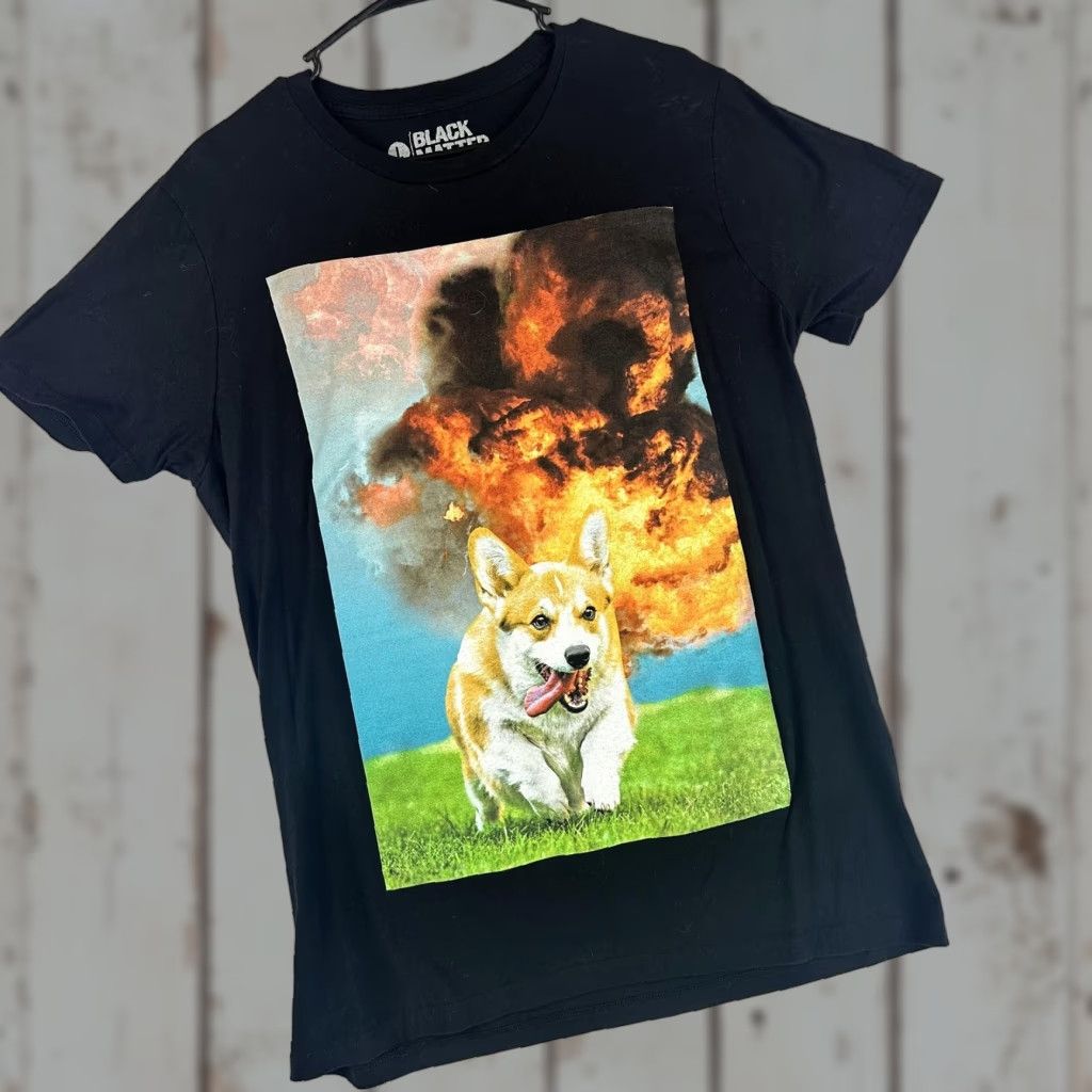 Corgi Black Matter Shirt Mens Large Black Corgi Dog Explosion Graphic Tee Funny Topic Size US M / EU 48-50 / 2 - 1 Thumbnail