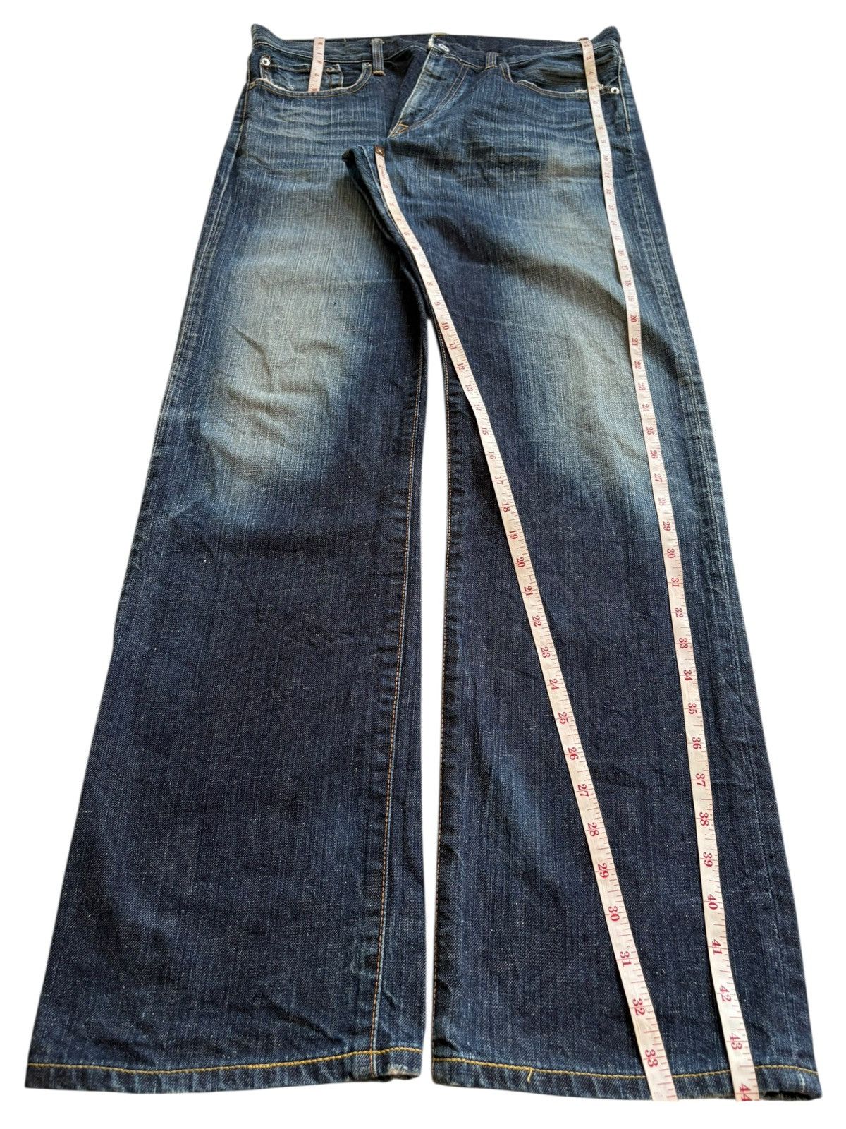 Edwin Vintage Edwin 503R Blue Wash Loose Jeans Size US 34 / EU 50 - 13 Thumbnail