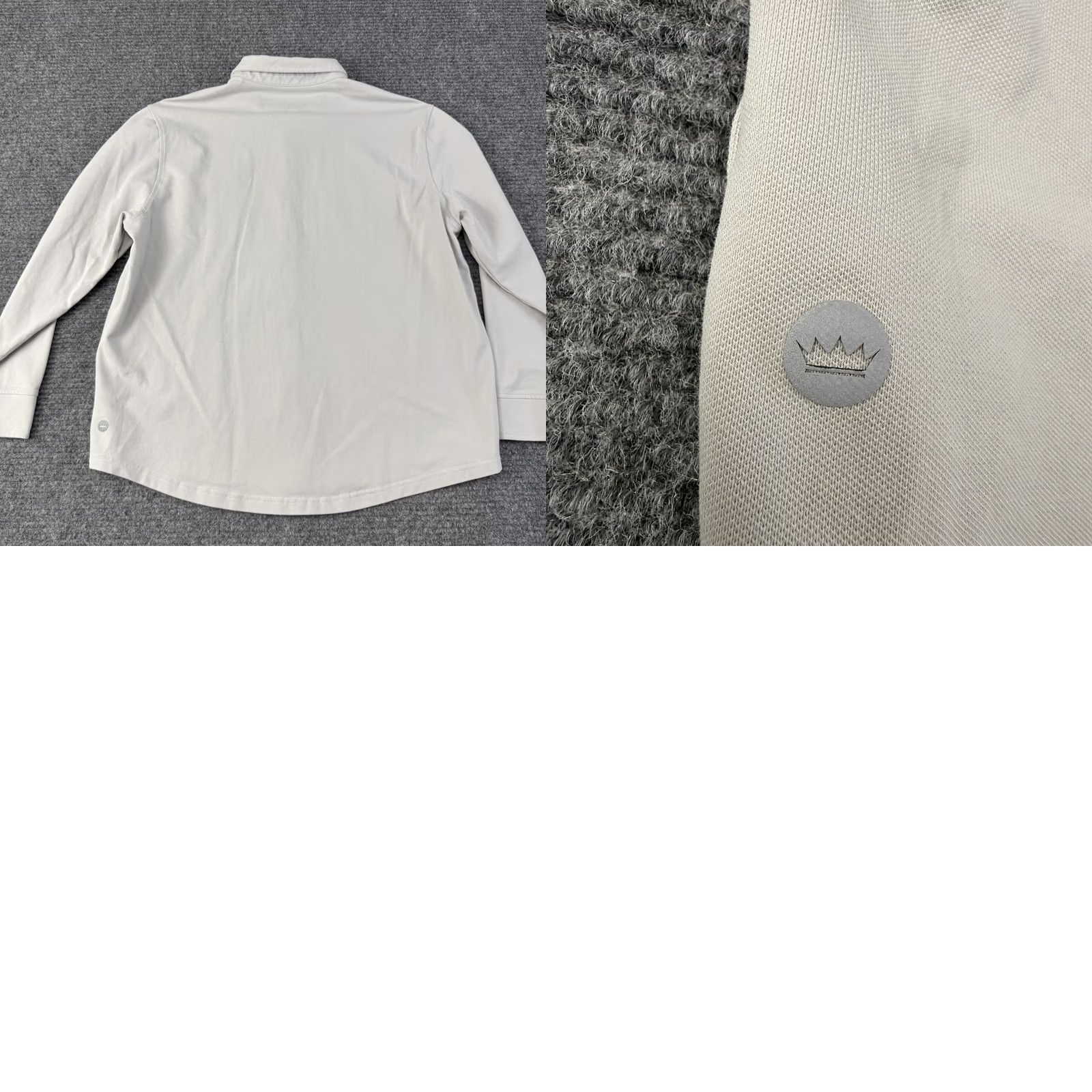 Vintage Under 5'10 Shirt Mens XL Beige Stretch Knit Long Sleeve Button Up Casual Top Size US XL / EU 56 / 4 - 8 Thumbnail