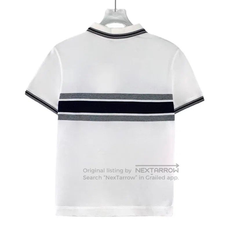 Dior Dior White striped logo letter printed cotton lapel single Size S / US 4 / IT 40 - 2 Thumbnail