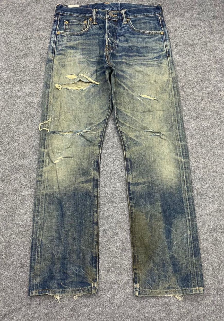 Vintage 90s Levis 501 Selvedge Distressed Denim