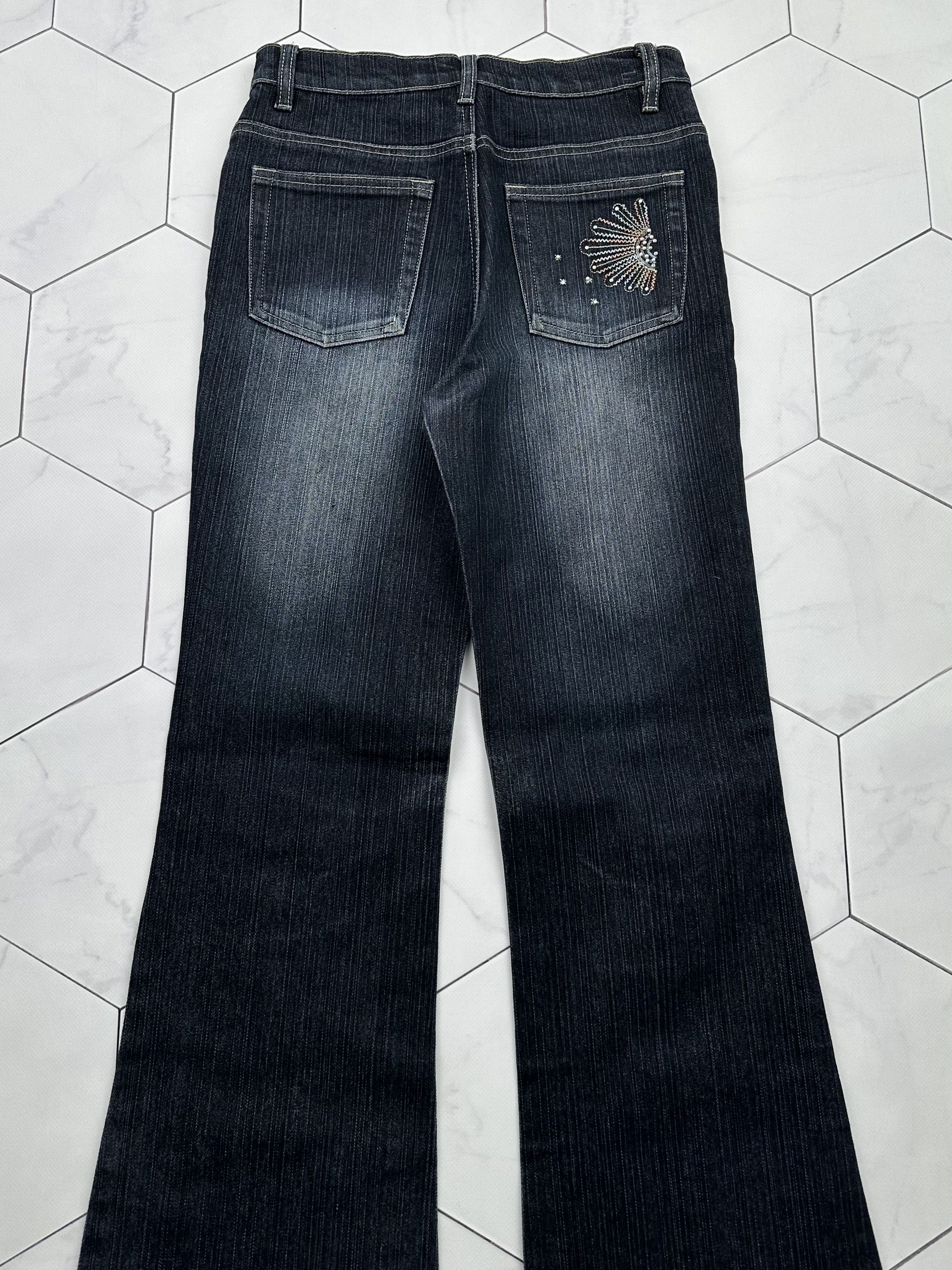 Japanese Brand Vintage Faded Flare Jeans (B527)E2 Size 28" / US 6 / IT 42 - 6 Thumbnail