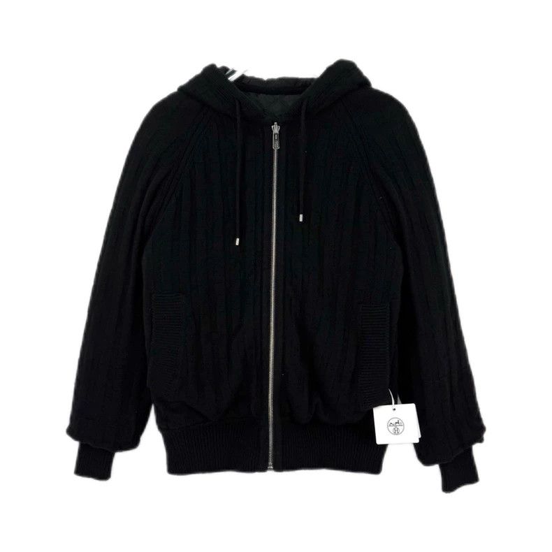 Hermes Hermes Black Hooded Wool Zip Cardigan Size US S / EU 44-46 / 1 - 1 Thumbnail