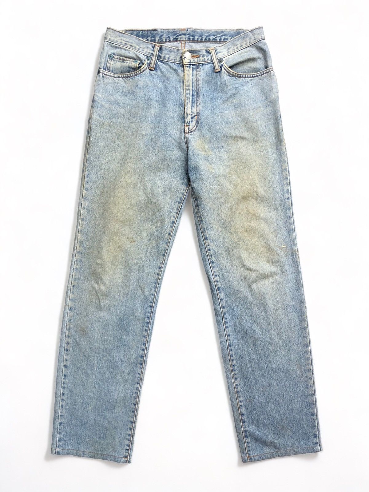 image of Hysteric Glamour Relistsoon Vintage Gold Rush Japan Rusty Denim Jeans in Light Blue, Men's (Size 31