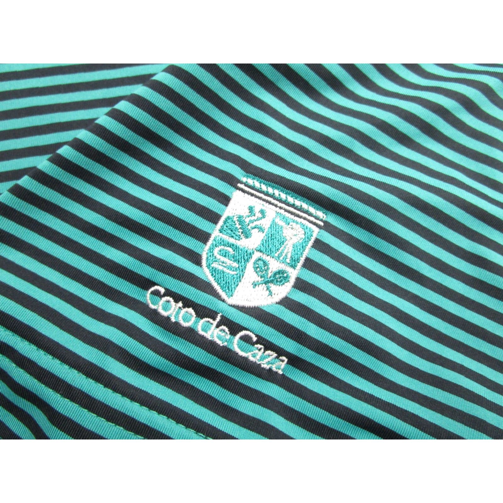 Footjoy FootJoy Polo Shirt Mens L Blue Teal Striped Performance Coto de Caza Golf Club Size US L / EU 52-54 / 3 - 4 Thumbnail