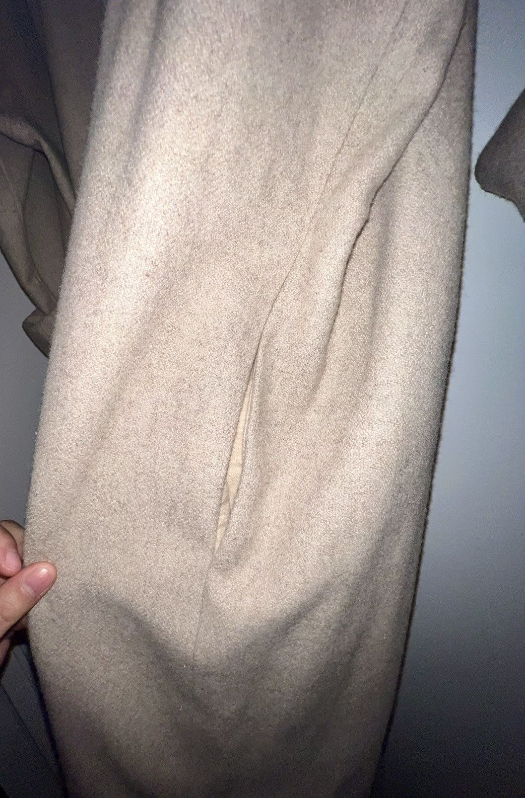 Frankie Shop Frankie Shop Long Oversized Wool Coat in Oatmeal Size ONE SIZE - 8 Thumbnail