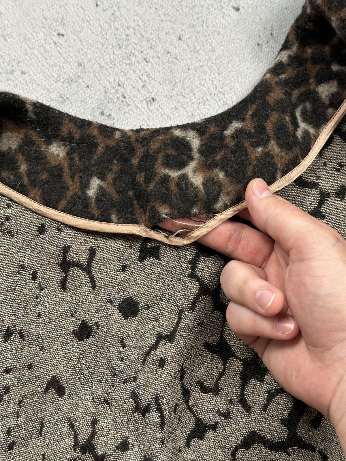 By Malene Birger Vintage By Malene Birger Leopard Wool Blend Cropped Top Zip Size S / US 4 / IT 40 - 8 Thumbnail