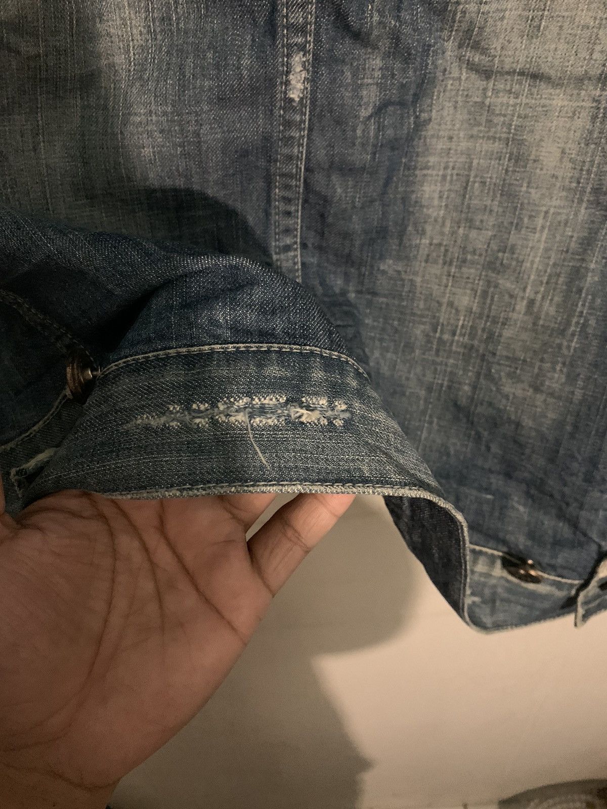 Japanese Brand Distressed denim vest LGB styel Size US L / EU 52-54 / 3 - 4 Thumbnail