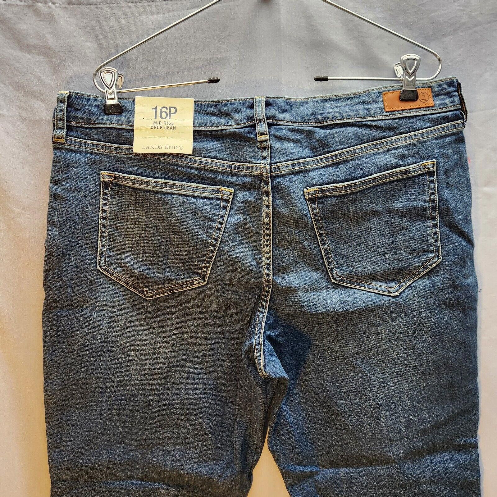 Lands' End Lands End Mid Rise Crop Jeans Womens 16P New NWT Size 38" / US 16 / IT 52 - 9 Thumbnail