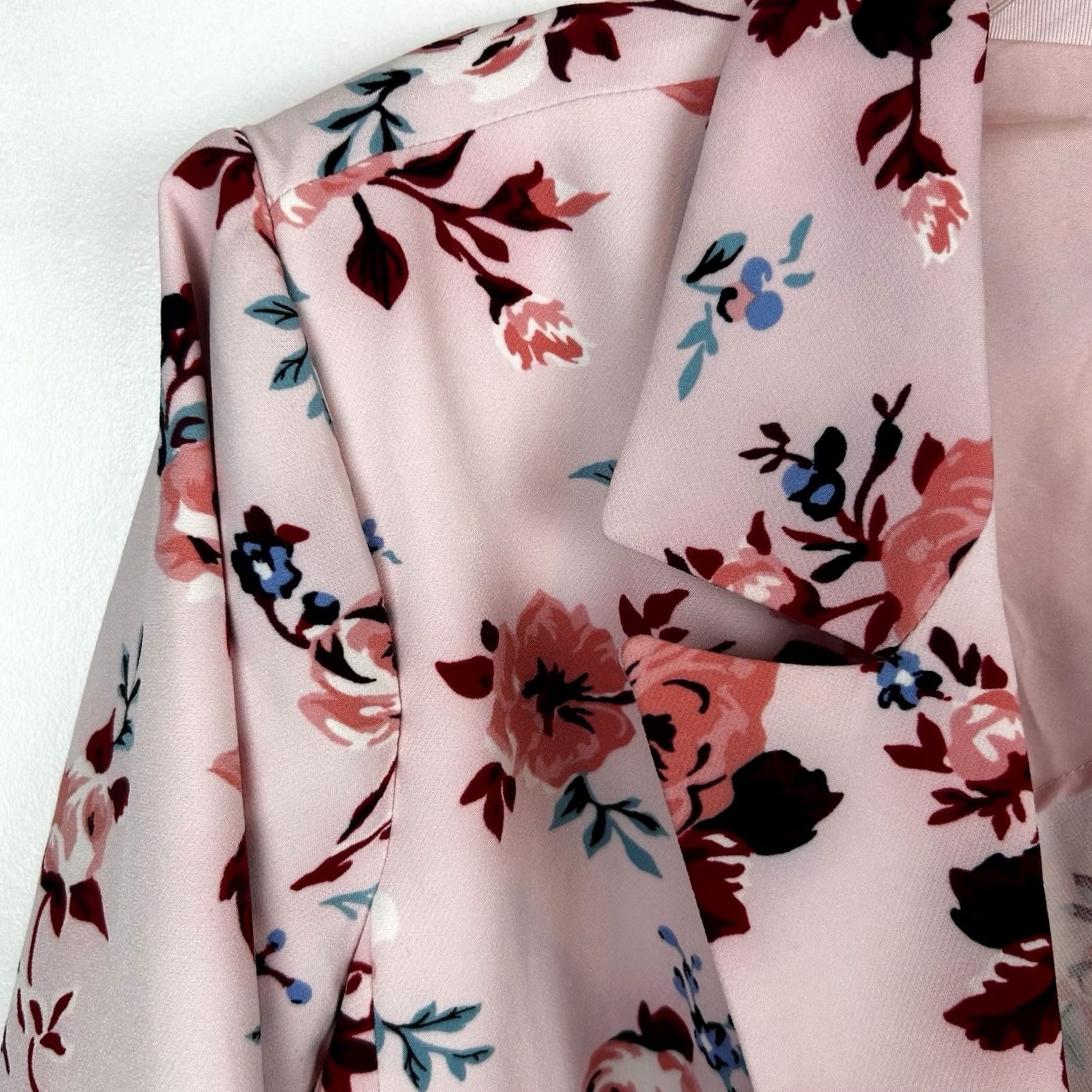 Vintage Lane Bryant Blazer Womens 28 Pink Floral One Button Spring Feminine Old Money Size 4XL / US 24-26 - 6 Thumbnail