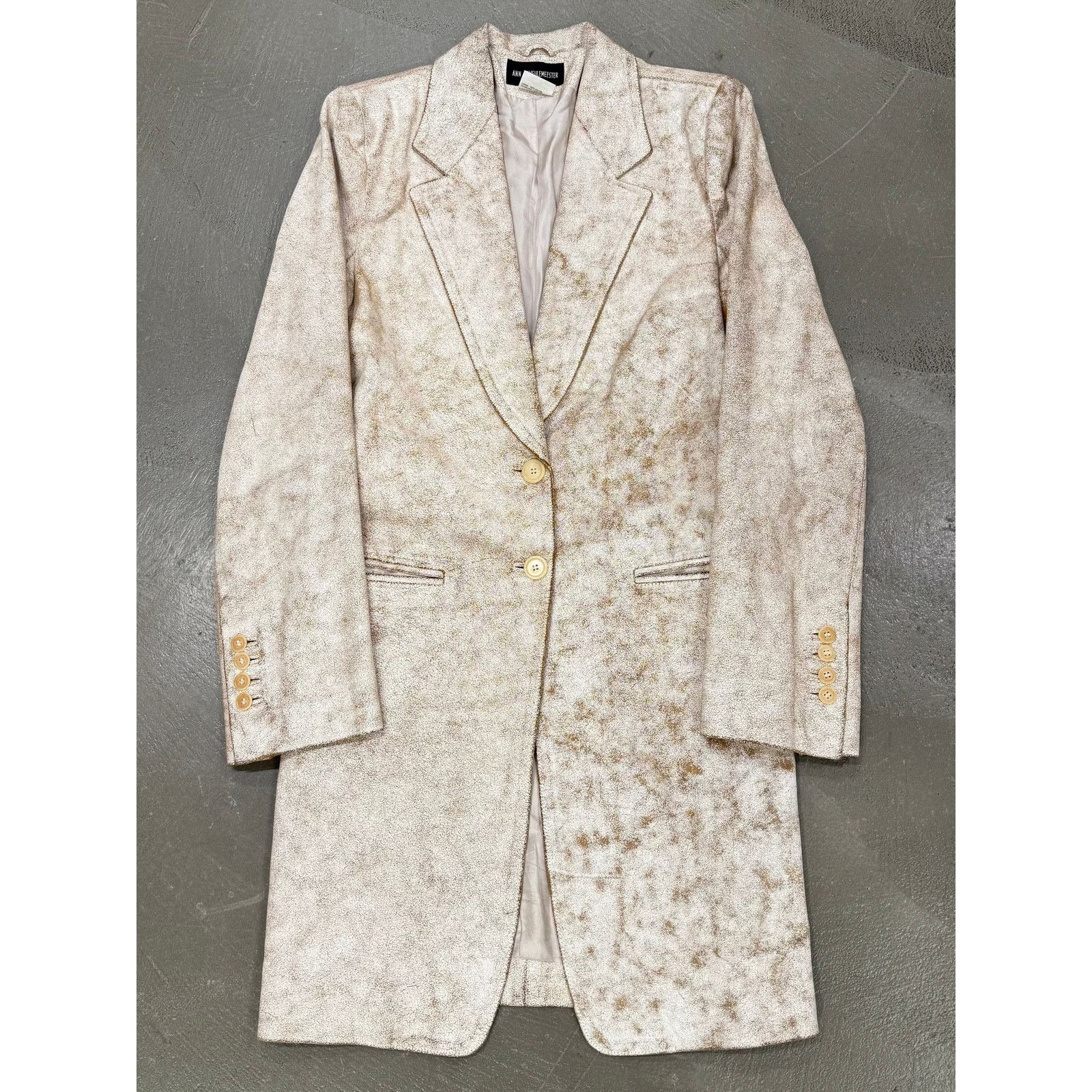 Ann Demeulemeester S/S2002 Ann Demeulemeester distressed cracked leather coat Size S / US 4 / IT 40 - 1 Thumbnail