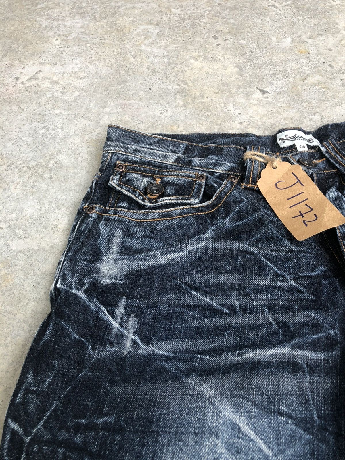 If Six Was Nine Japanese Nylaus Flared Jeans Distressed Jeans Size US 30 / EU 46 - 14 Thumbnail