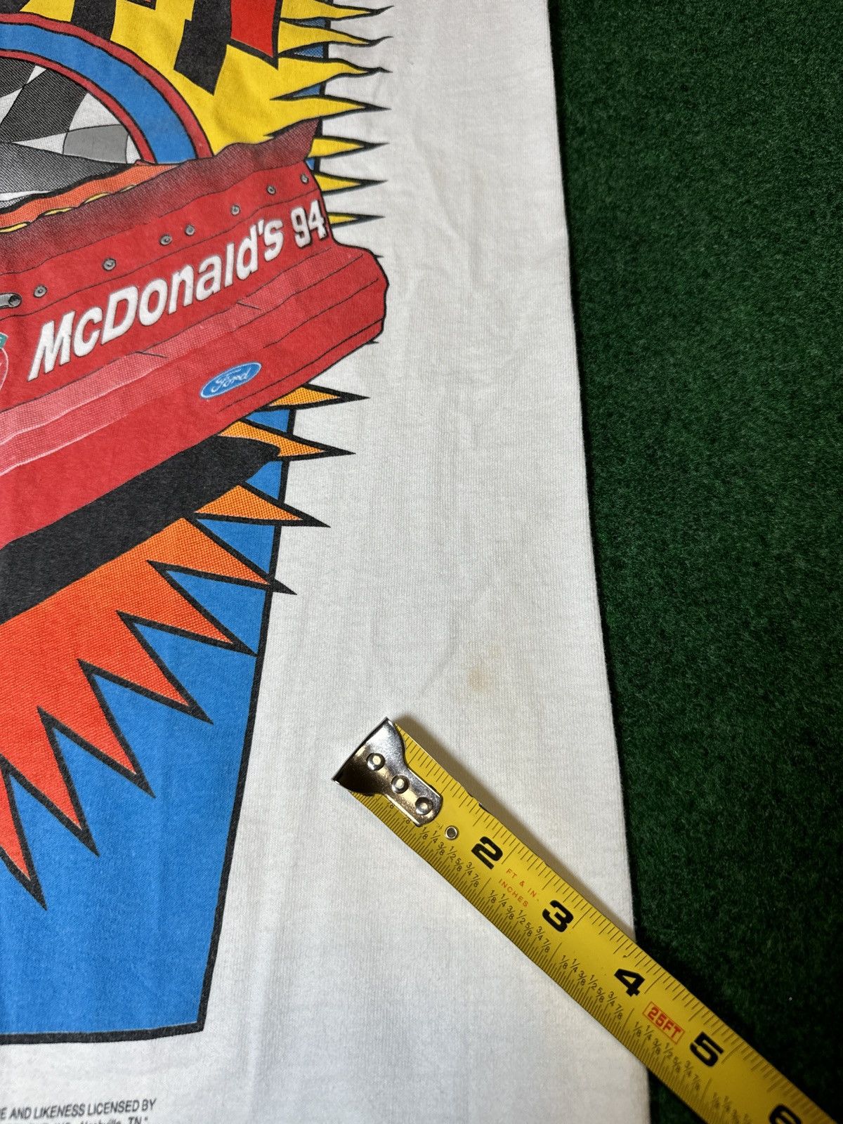 Fruit Of The Loom × NASCAR × Vintage Vintage 90s Mcdonalds Racing Bill Elliott Aop RARE T Shirt Size US XXL / EU 58 / 5 - 8 Thumbnail