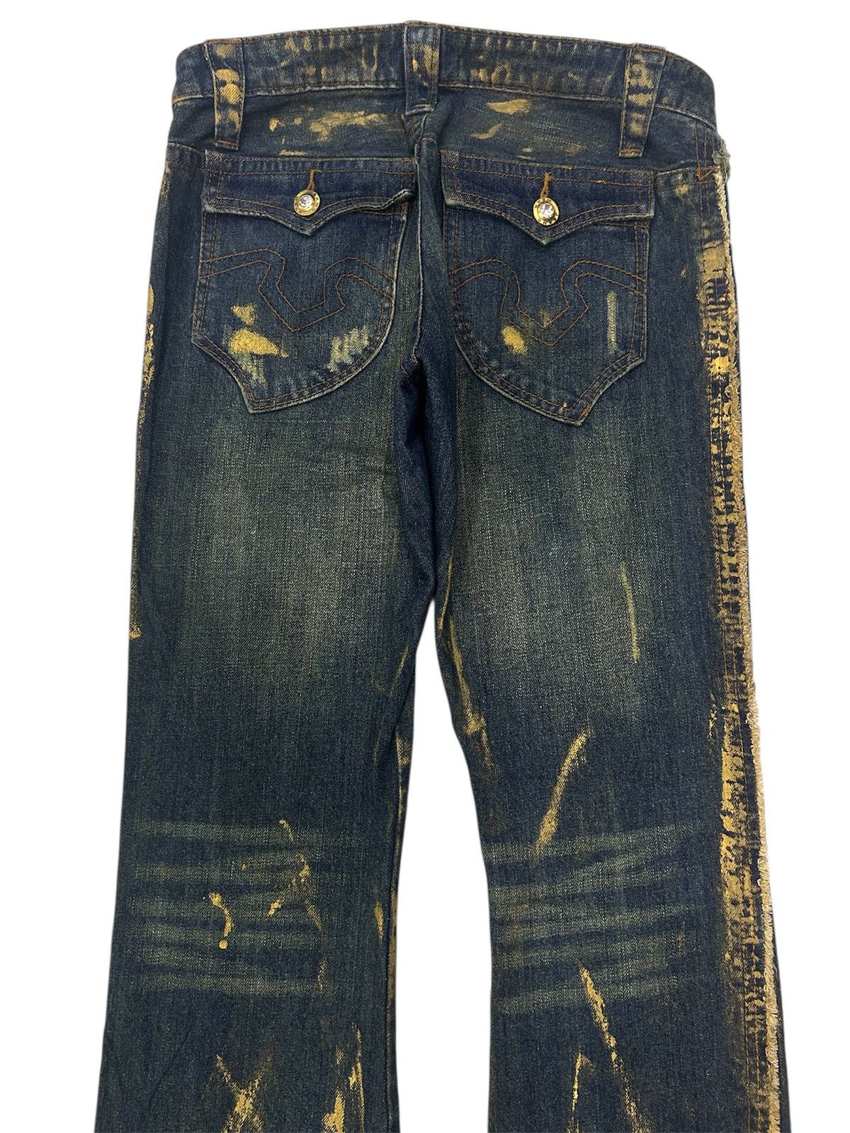 Japanese Brand × Vintage Vintage Japanese WEAR JEANS Painted Flare Denim Size US 32 / EU 48 - 6 Thumbnail