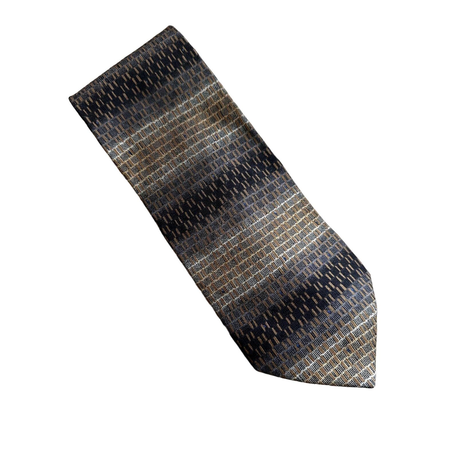 Vintage Vintage Arden Cravat Gold and Brown Silk Necktie Size ONE SIZE - 2 Thumbnail