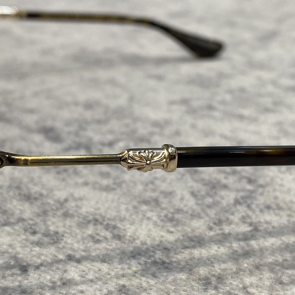 Chrome Hearts HROME HEARTS FROSTED Antique Gold/Dark Tortoise Size ONE SIZE - 3 Thumbnail